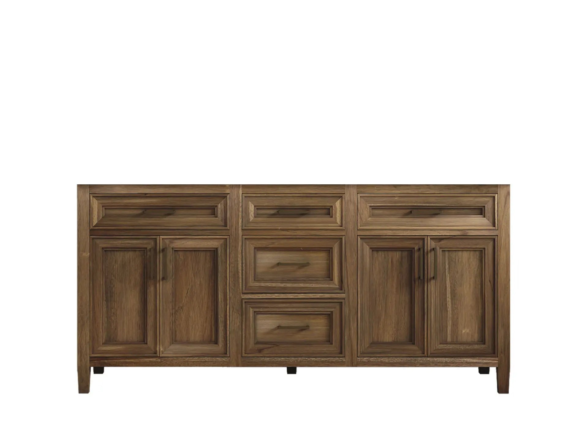 Santa Monica Teak Wood 72 in. W x 22 in. D Double Sink Bathroom Vanity