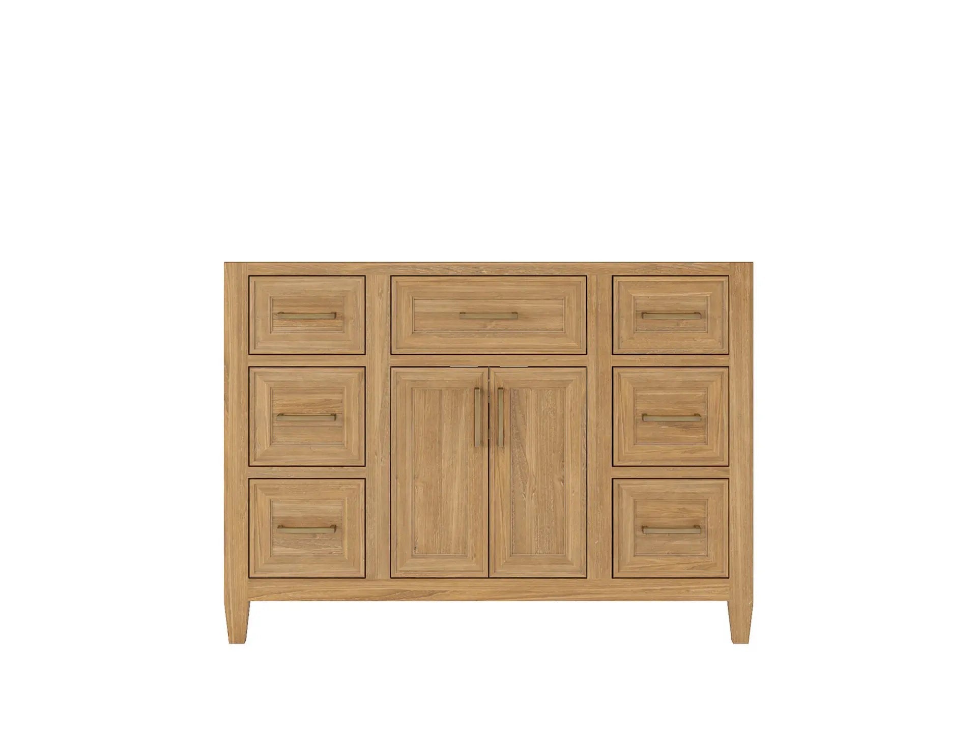 Santa Monica Teak Wood 48 in. W x 22 in. D Single Sink Bathroom Vanity