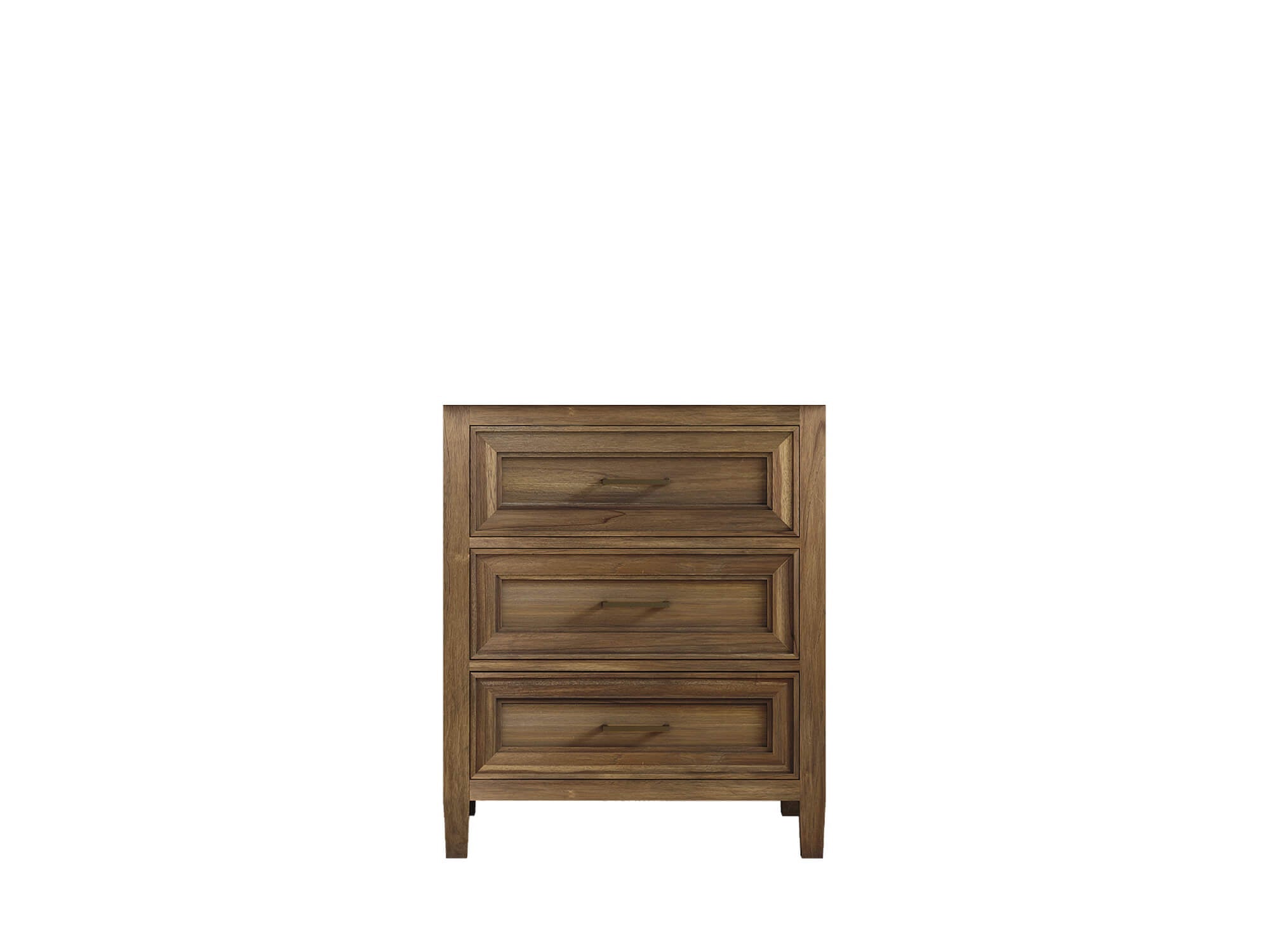 Santa Monica Teak 30 in. W x 22 in. D Single Sink Bathroom Vanity in Distressed Graywashed with Countertop - Cabinet Only