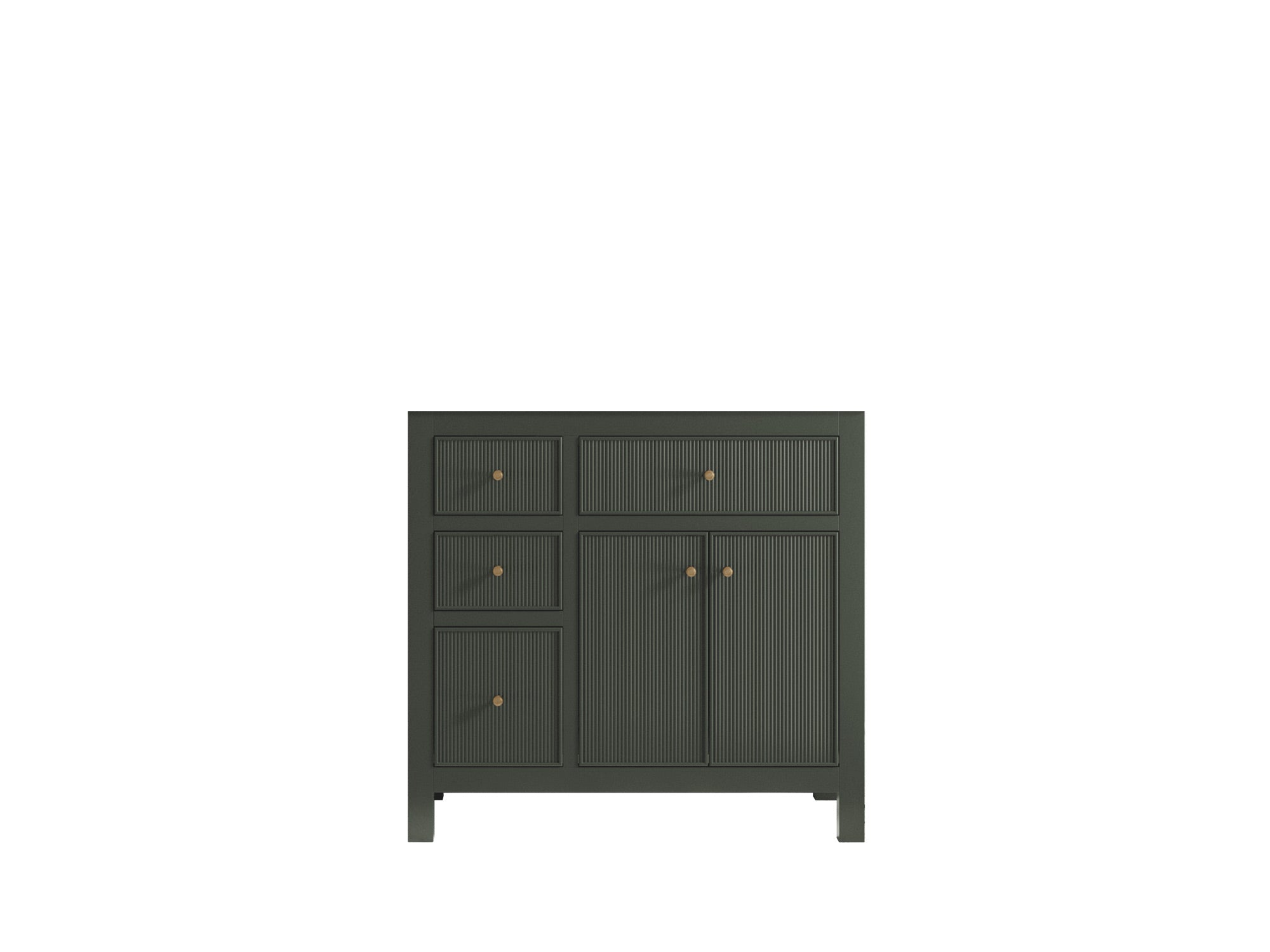 Sonoma 36 in. W x 22 in. D Right Offset Sink Bathroom Vanity in Pewter Green with countertop - Cabinet Only