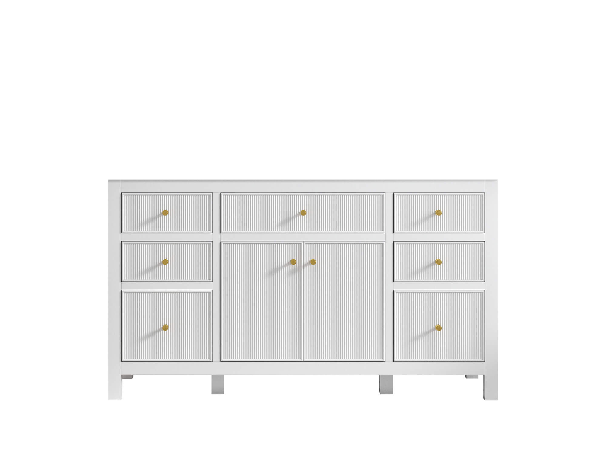 Sonoma 60 in W x 22 in D Free Standing Reeded Single Sink Bathroom Vanity