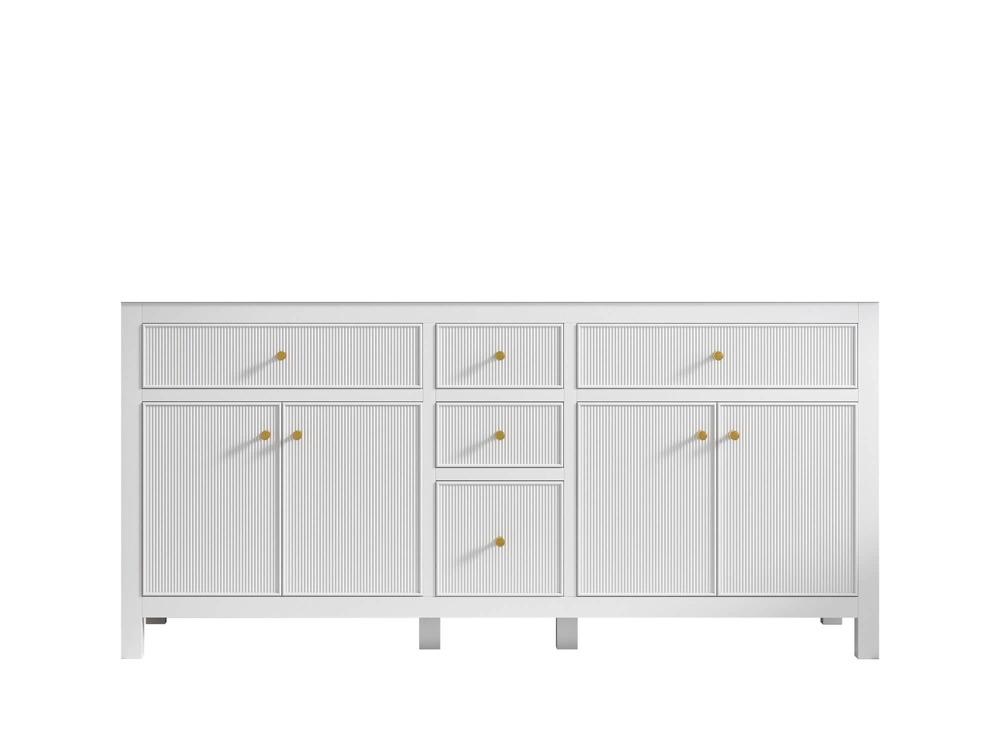 Sonoma 72 in W x 22 in D Free Standing Reeded Double Sink Bathroom Vanity