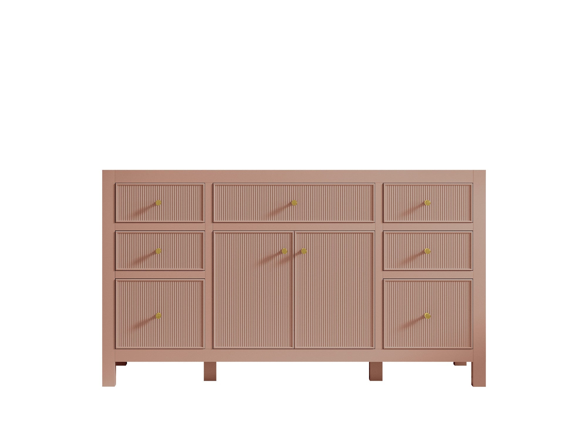 Sonoma 60 in W x 22 in D Free Standing Reeded Single Sink Bathroom Vanity