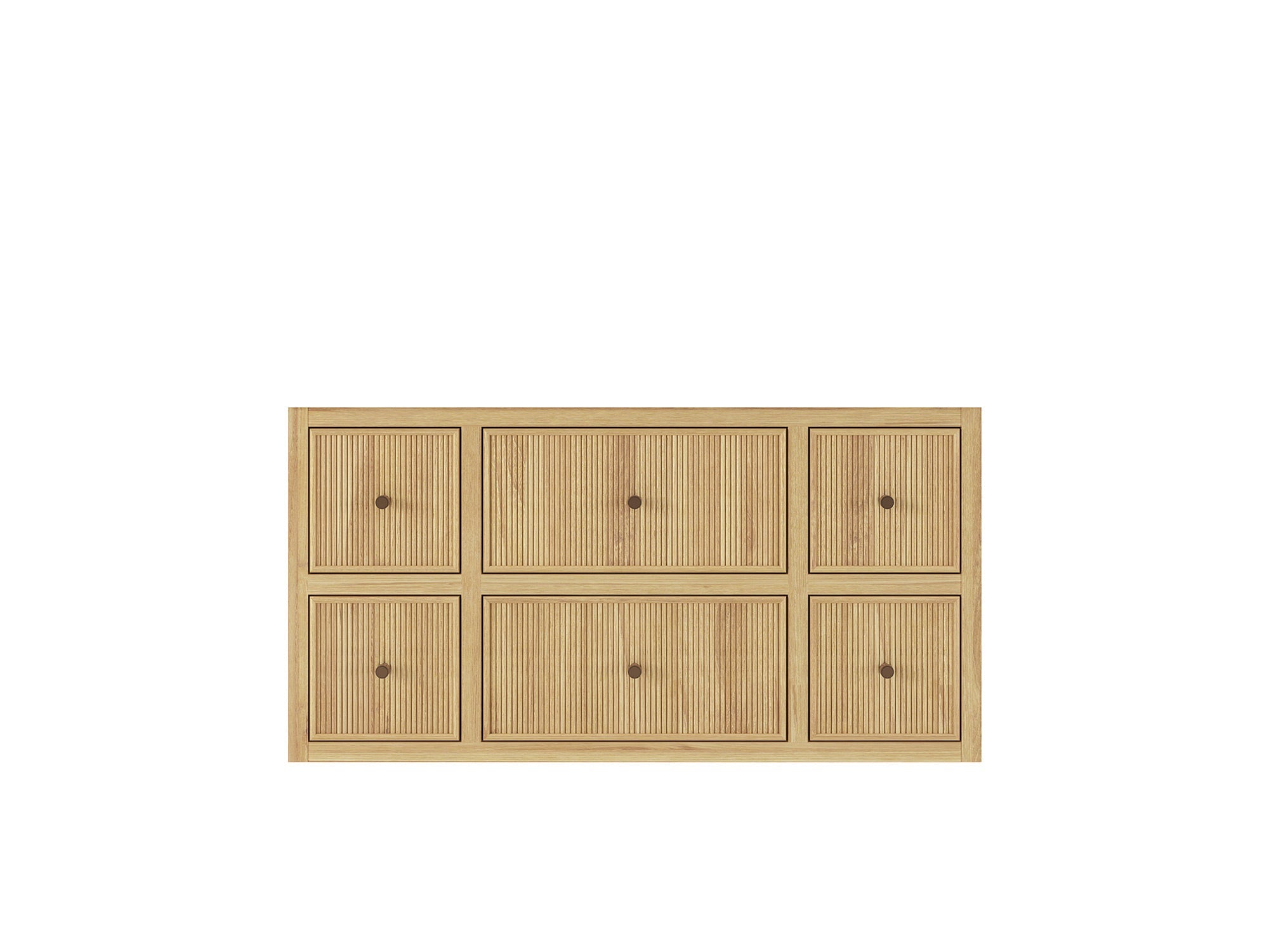 Sonoma Reeded Floating Teak 42 in. W x 22 in. D Single Sink Bathroom Vanity