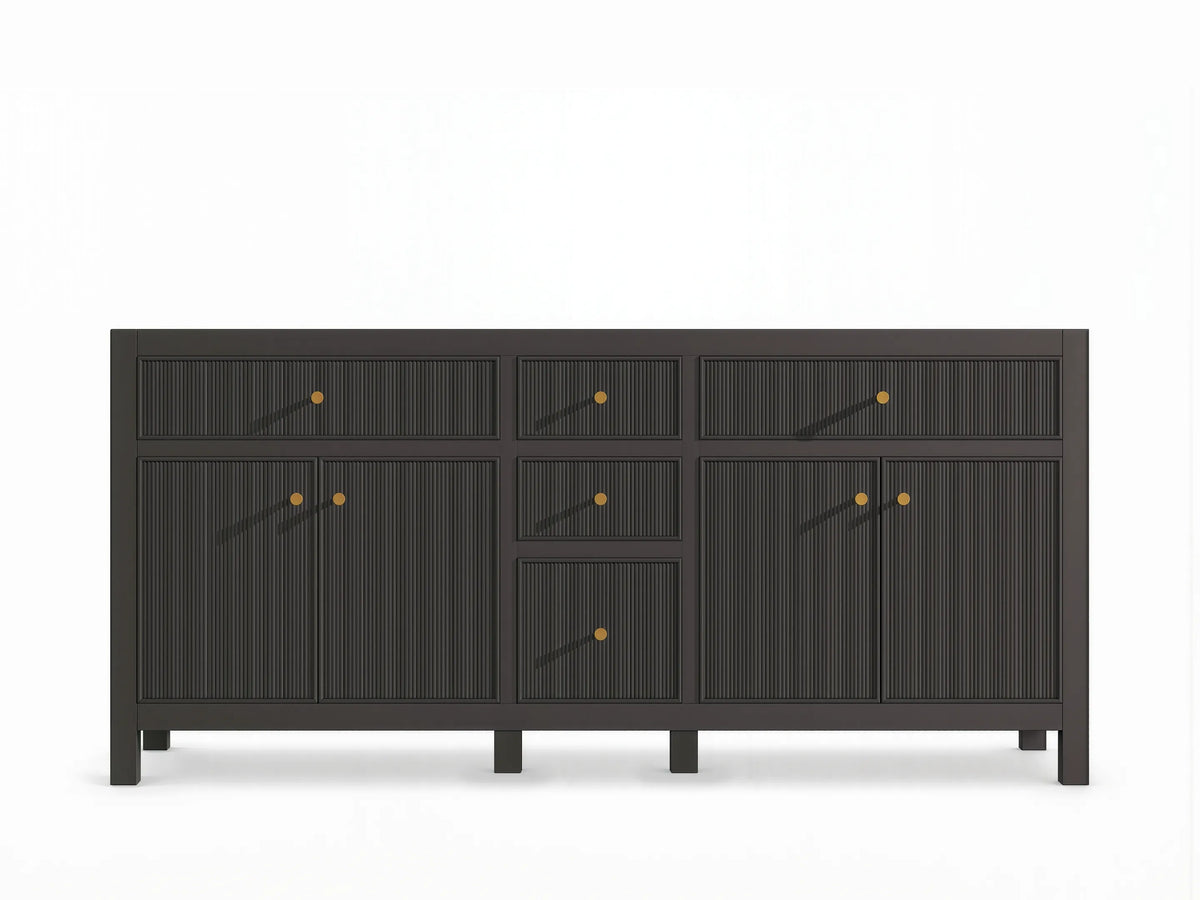 Sonoma 72 in W x 22 in D Free Standing Reeded Double Sink Bathroom Vanity