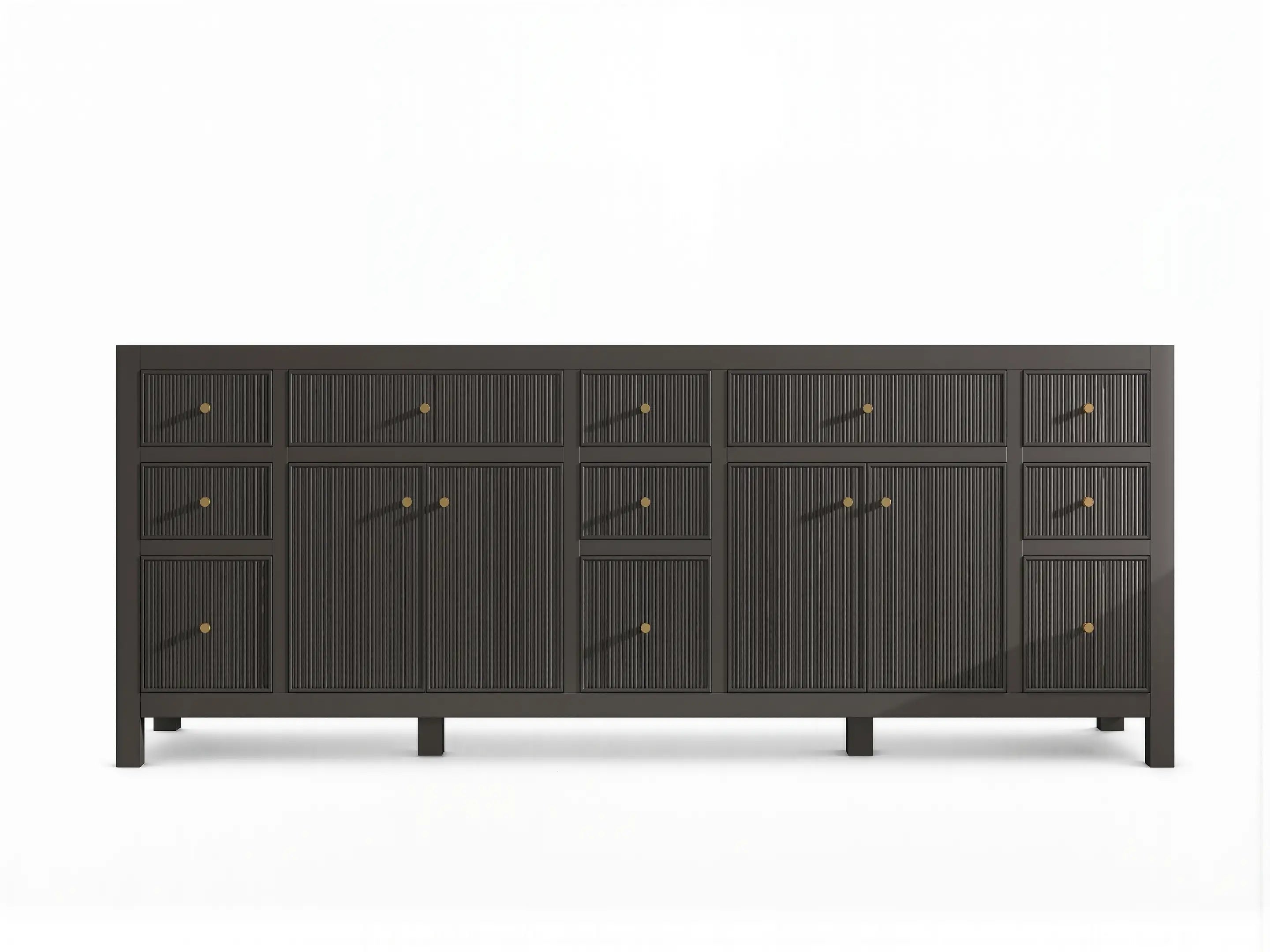 Sonoma 84 in W x 22 in D Free Standing Reeded Double Sink Bathroom Vanity