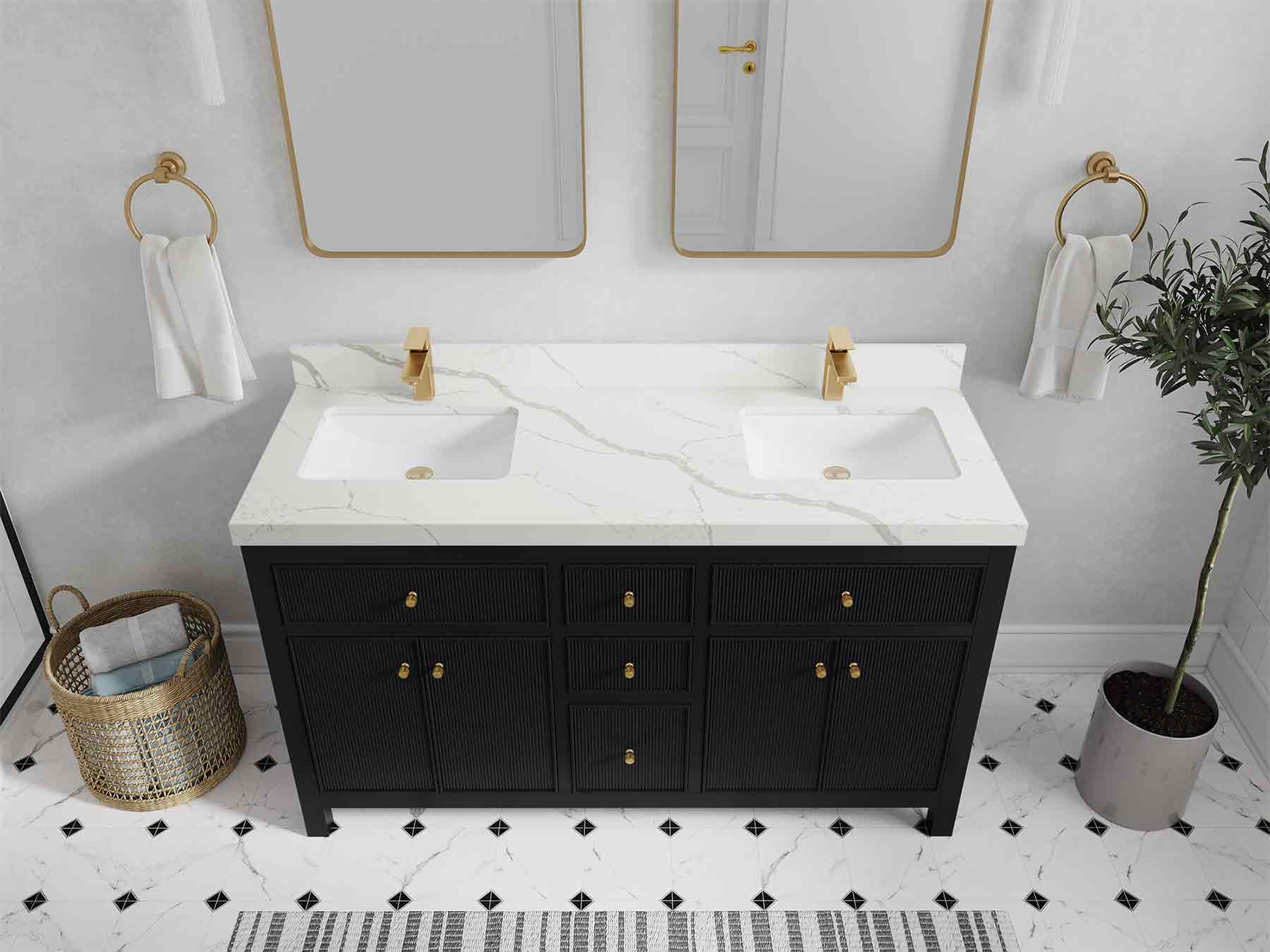 Sonoma 60 in. W x 22 in. D Double Sink Bathroom Vanity