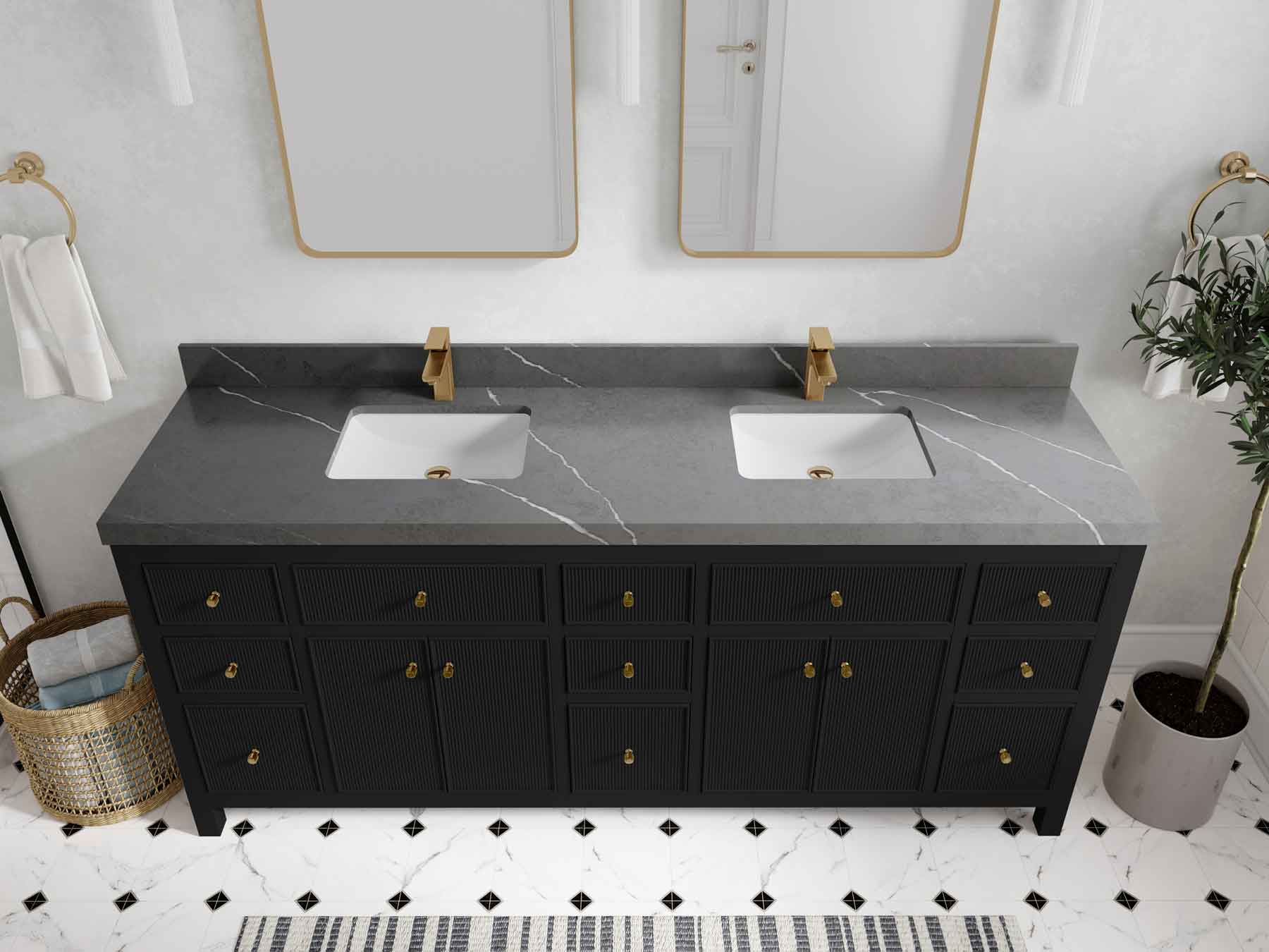 Sonoma 80 in. W x 22 in. D Double Sink Bathroom Vanity