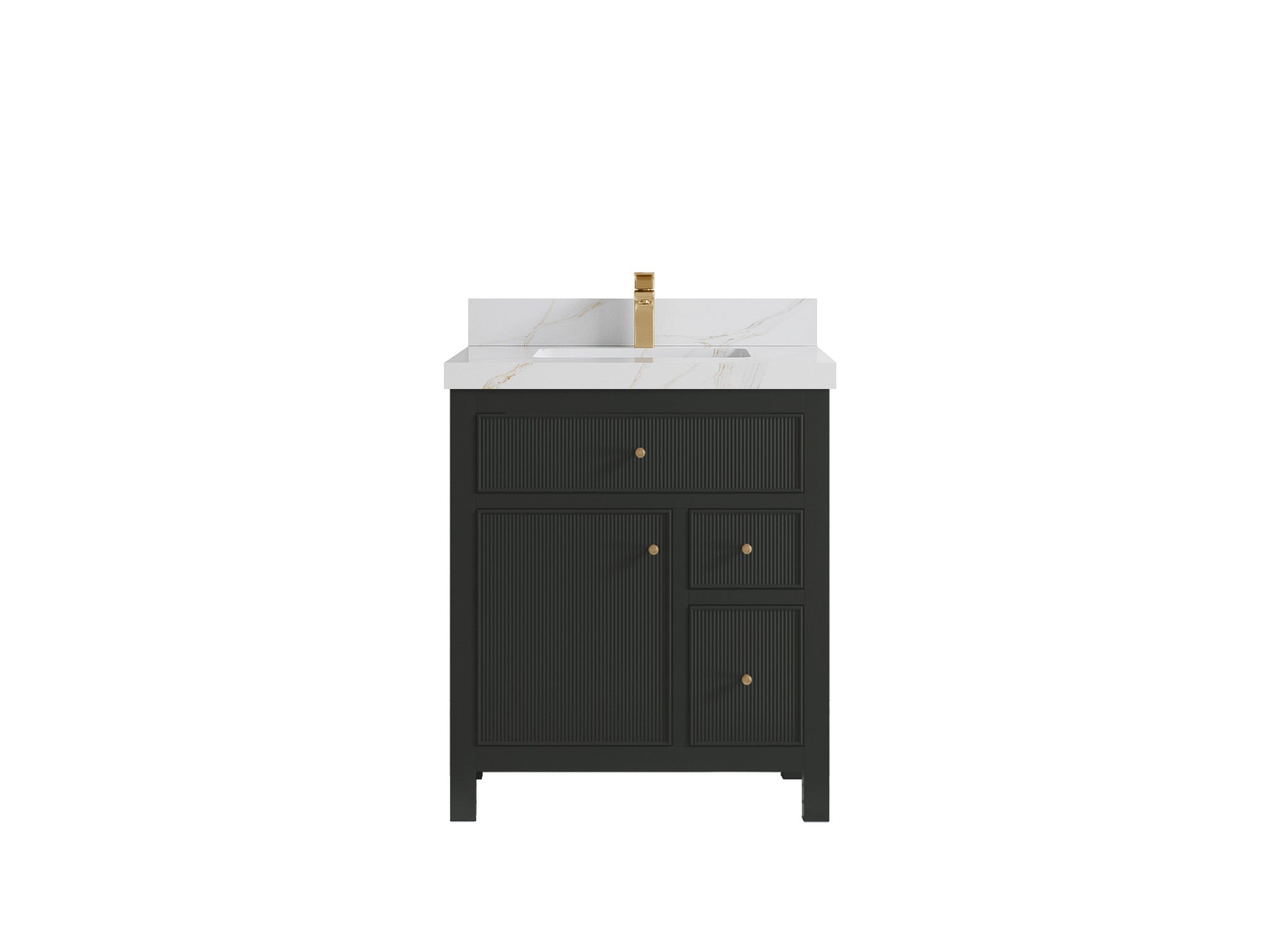 Sonoma 30 in W x 22 in D Reeded Free Standing Single Sink Bathroom Vanity