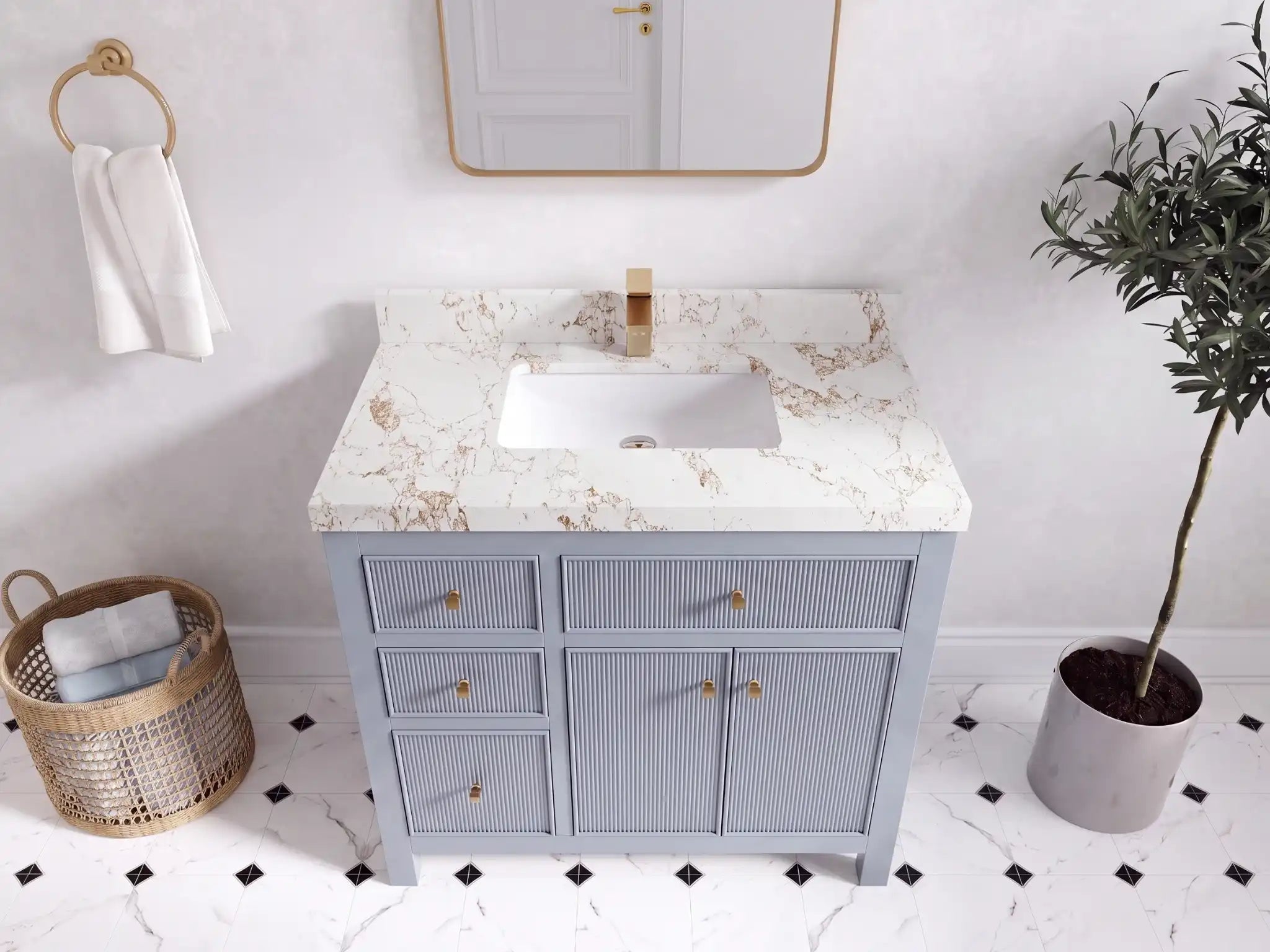 Sonoma 36 in. W x 22 in. D with Center Sink Bathroom Vanity