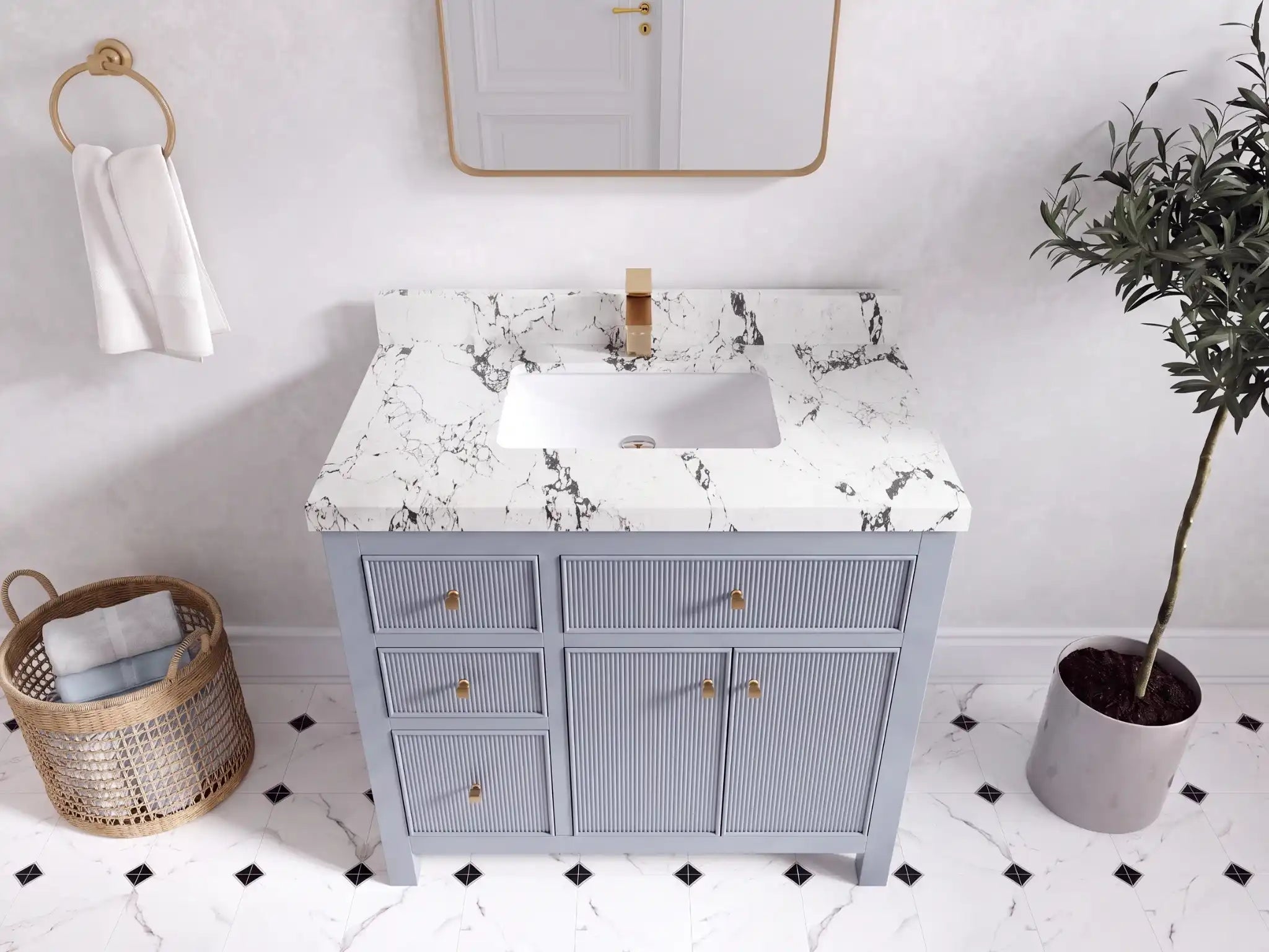 Sonoma 36 in. W x 22 in. D with Center Sink Bathroom Vanity