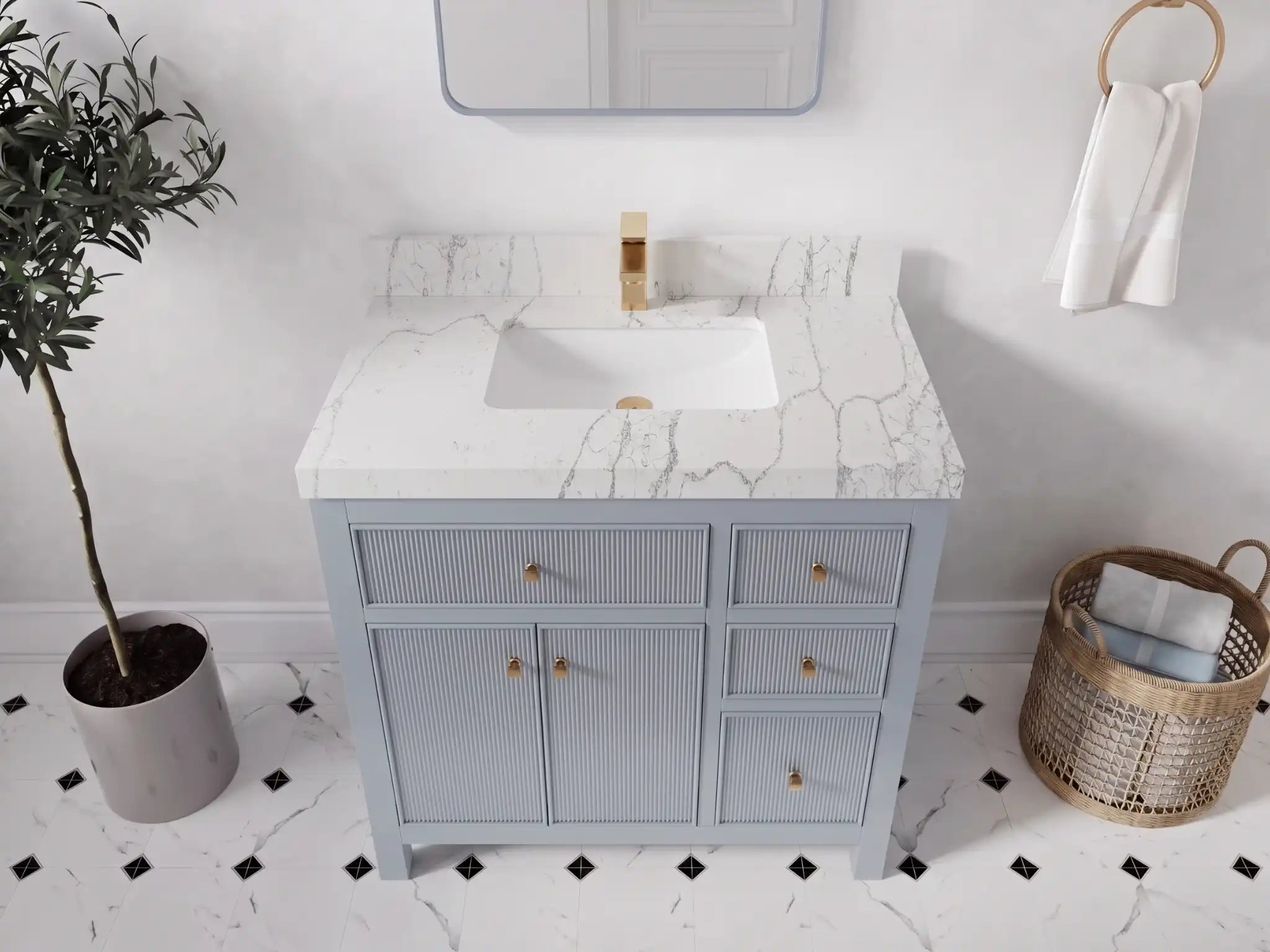 Sonoma 36 in. W x 22 in. D Center Sink Bathroom Vanity