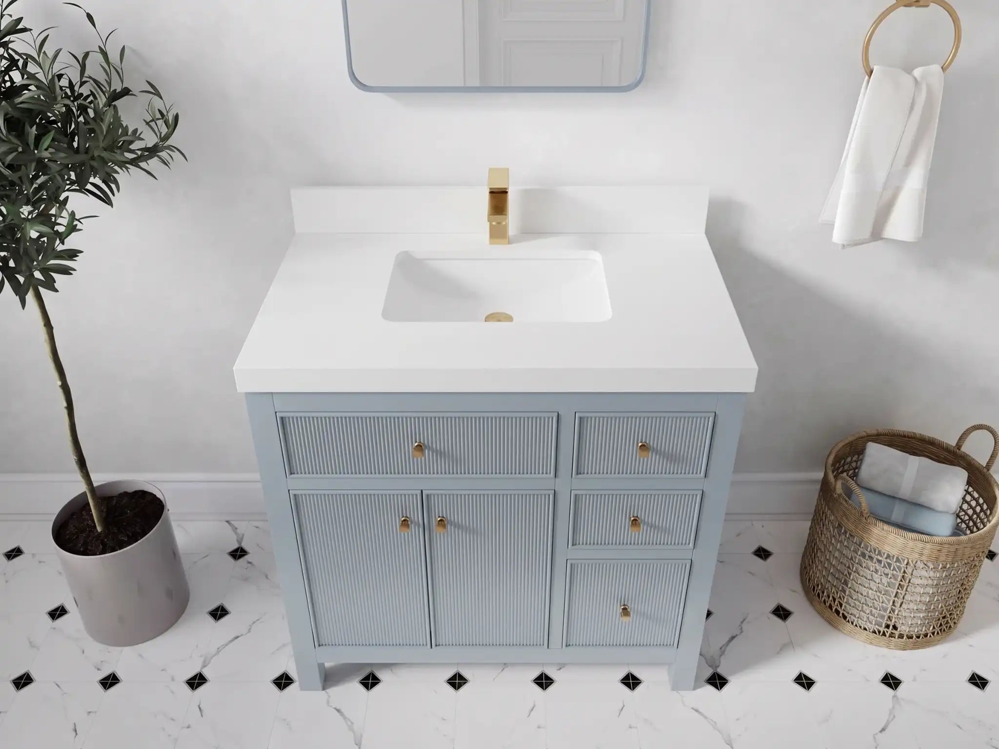 Sonoma 36 in. W x 22 in. D Center Sink Bathroom Vanity