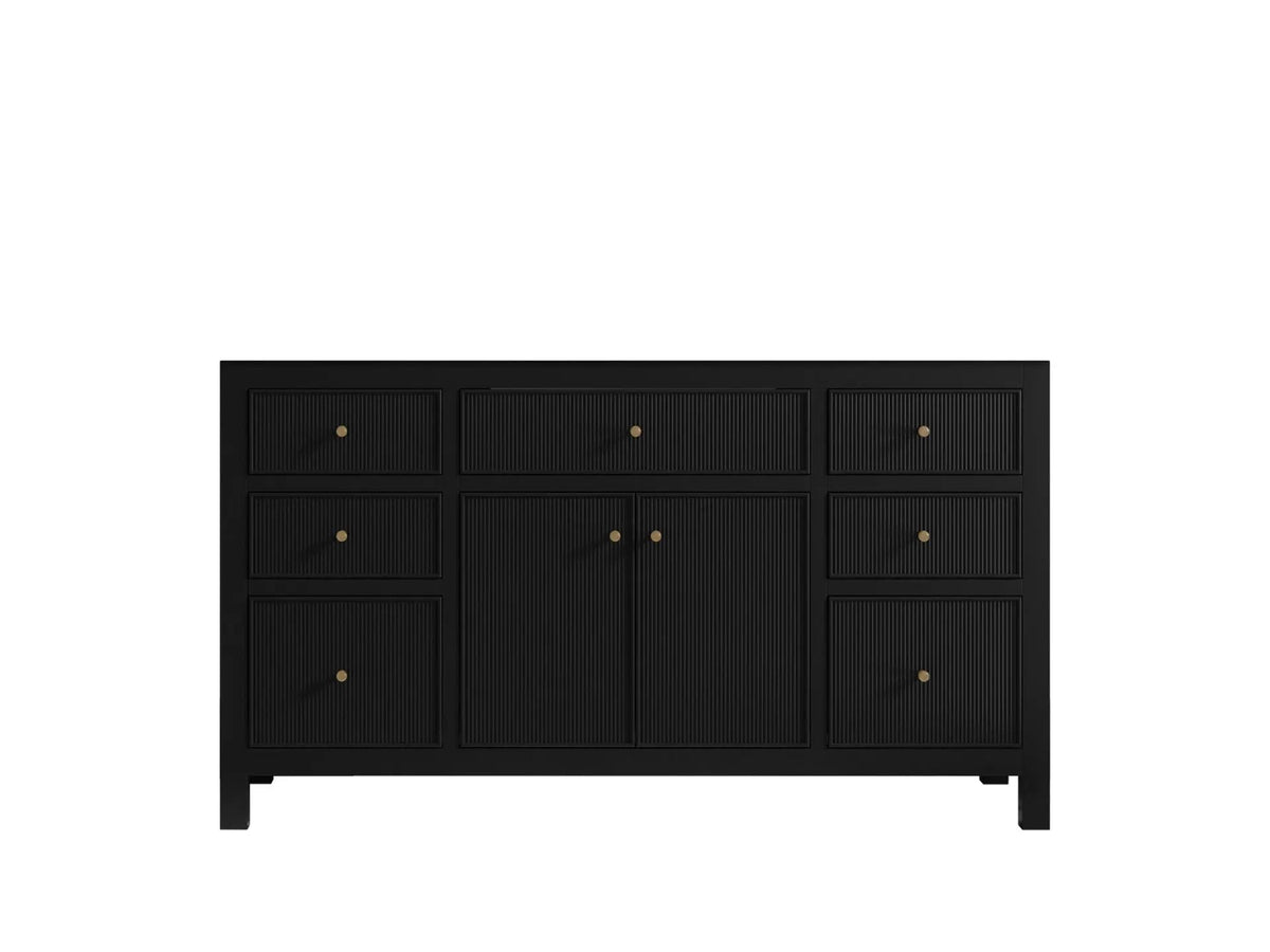 Sonoma 60 in W x 22 in D Free Standing Reeded Single Sink Bathroom Vanity