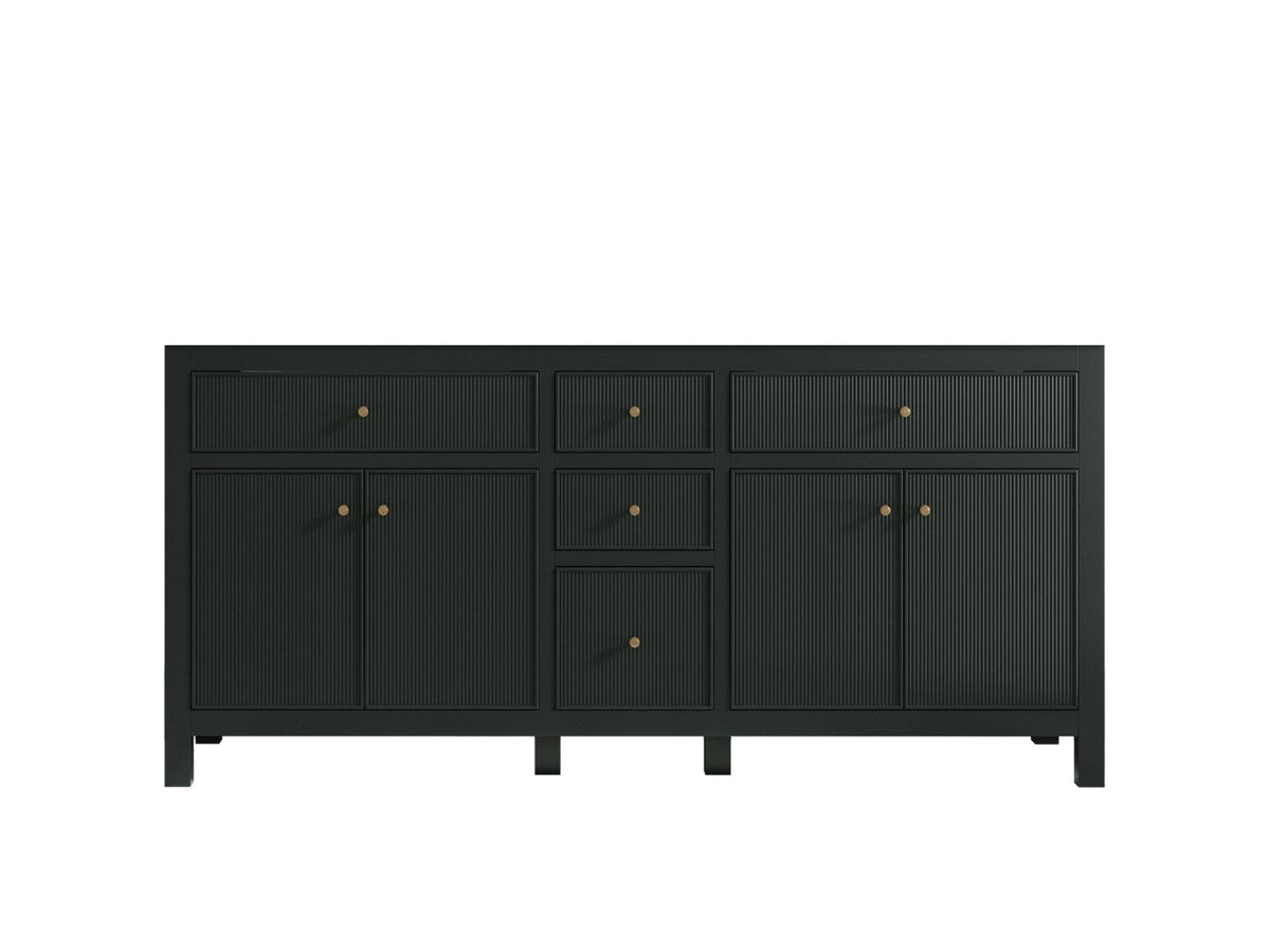 Sonoma 72 in W x 22 in D Free Standing Reeded Double Sink Bathroom Vanity