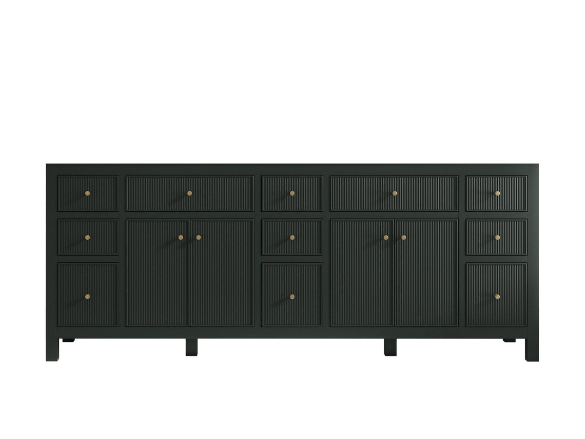 Sonoma 84 in W x 22 in D Free Standing Reeded Double Sink Bathroom Vanity