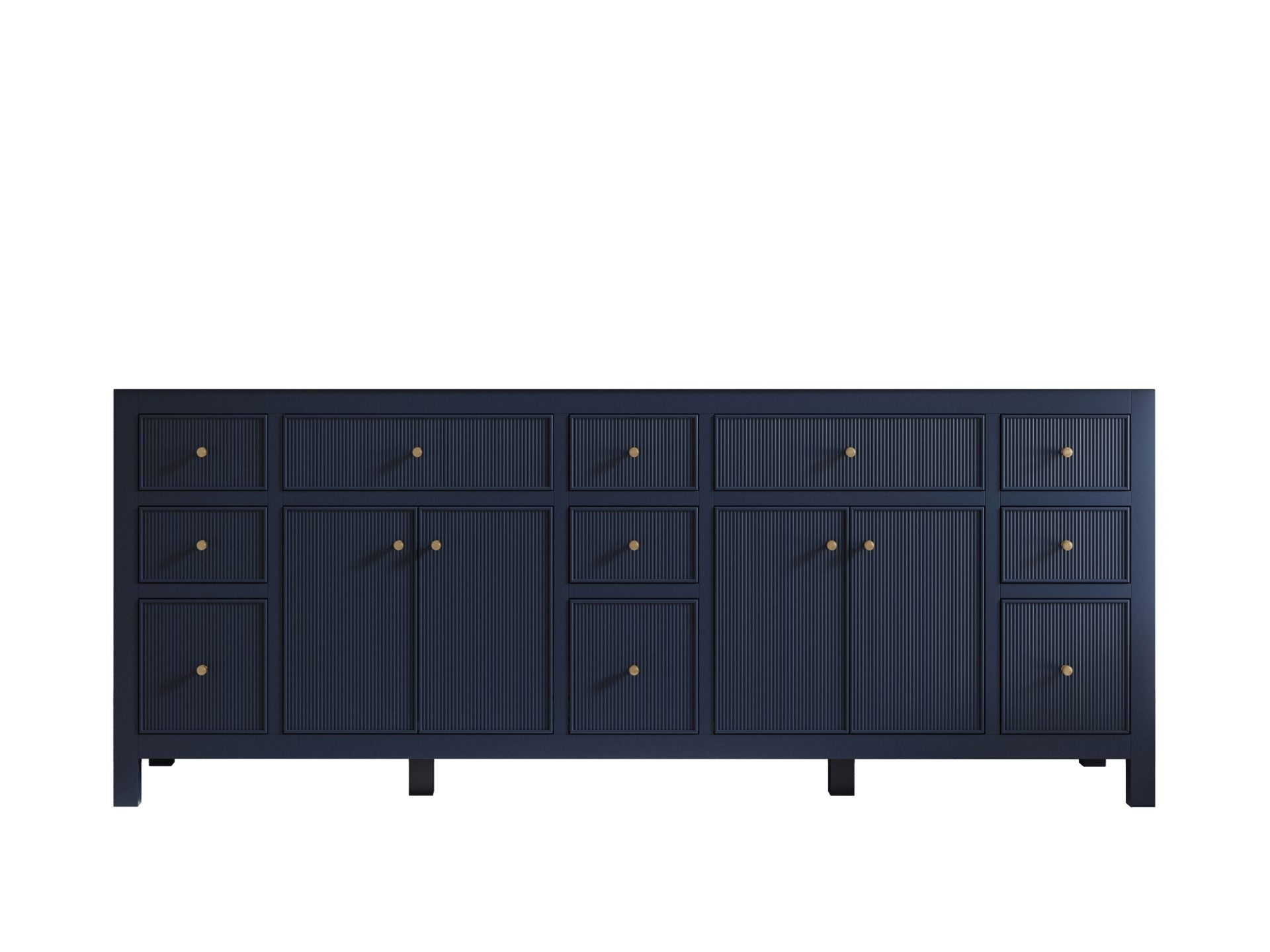 Sonoma 84 in W x 22 in D Free Standing Reeded Double Sink Bathroom Vanity