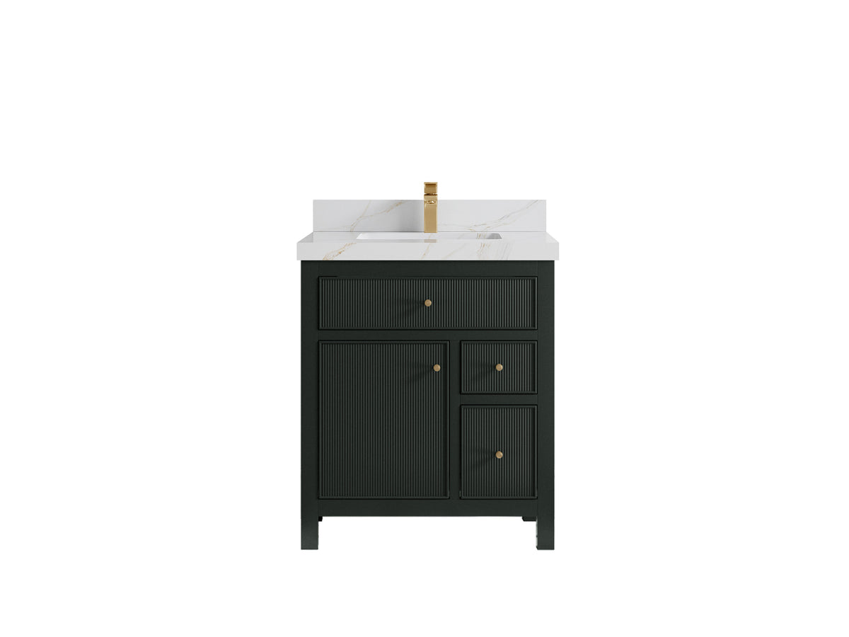 Sonoma 30 in W x 22 in D Reeded Free Standing Single Sink Bathroom Vanity
