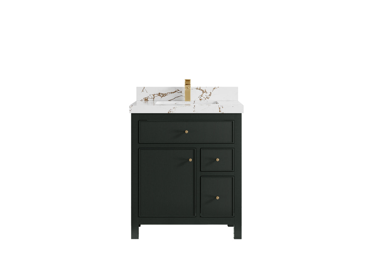 Sonoma 30 in W x 22 in D Reeded Free Standing Single Sink Bathroom Vanity