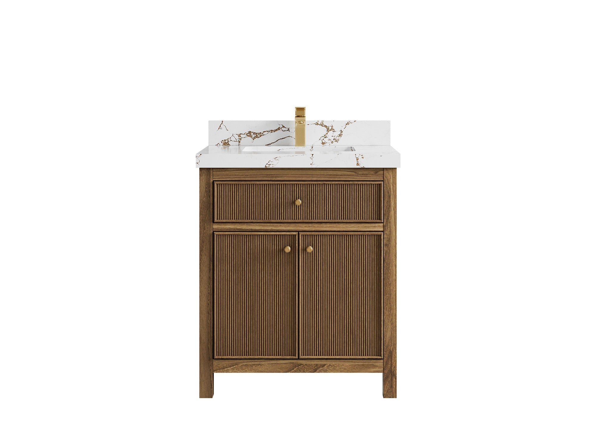 Sonoma Teak Wood 30 in. W x 22 in. D Single Sink Bathroom Vanity