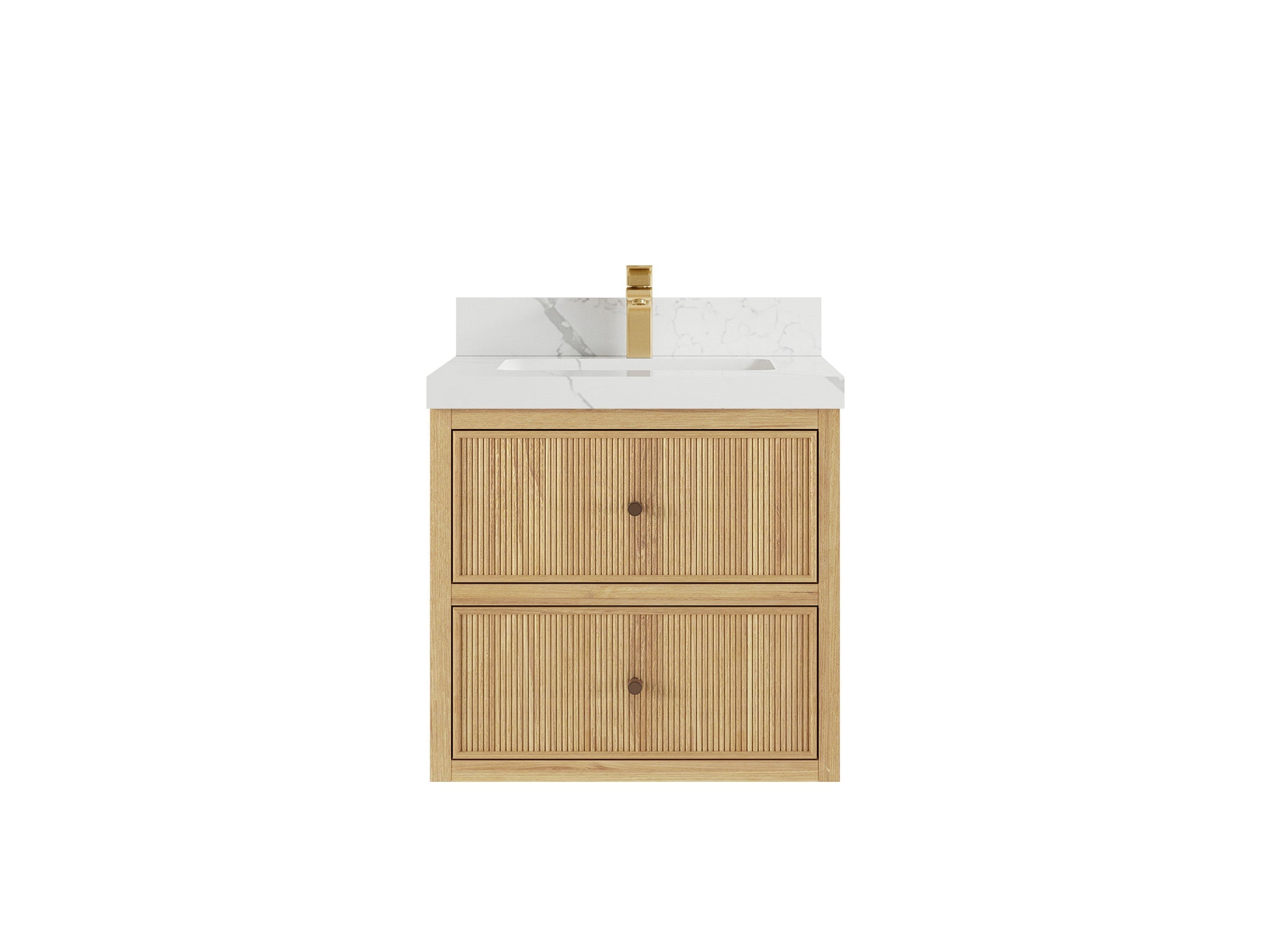 Sonoma Floating Teak 24 in. W x 22 in. D Single Sink Bathroom Vanity