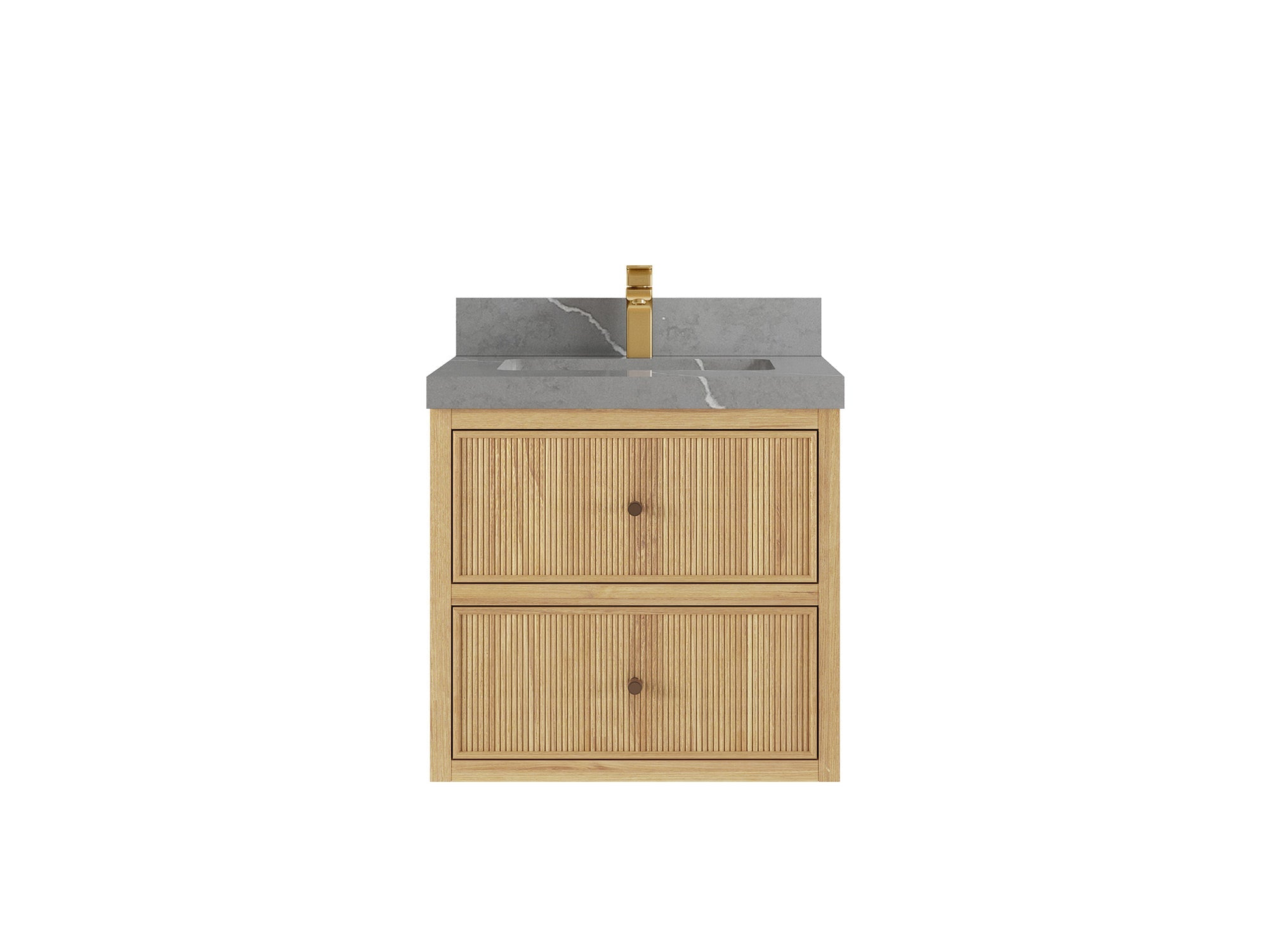 Sonoma Floating Teak 24 in. W x 22 in. D Single Sink Bathroom Vanity