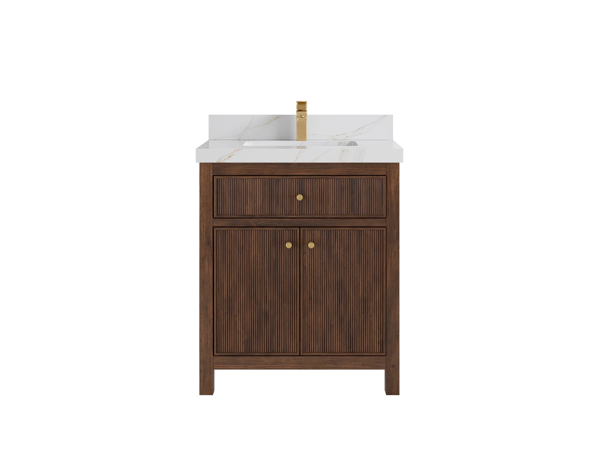 Sonoma Teak Wood 30 in. W x 22 in. D Single Sink Bathroom Vanity