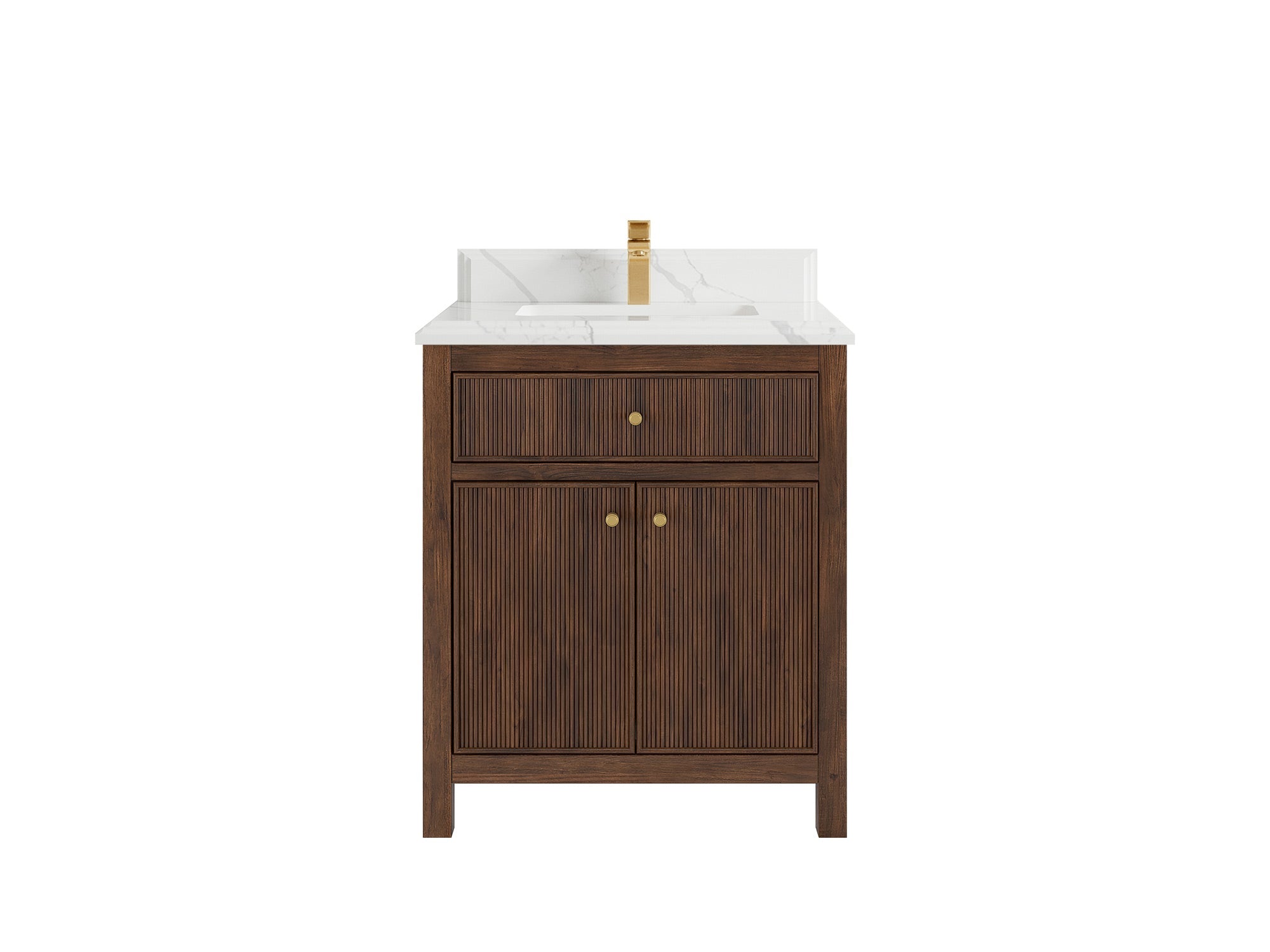 Sonoma Teak Wood 30 in. W x 22 in. D Single Sink Bathroom Vanity