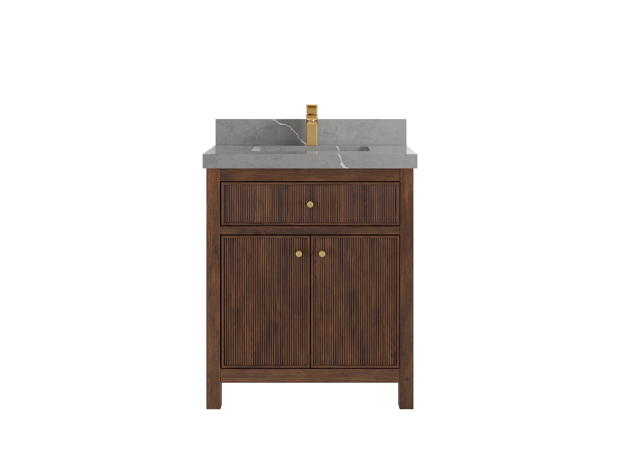 Sonoma Teak Wood 30 in. W x 22 in. D Single Sink Bathroom Vanity