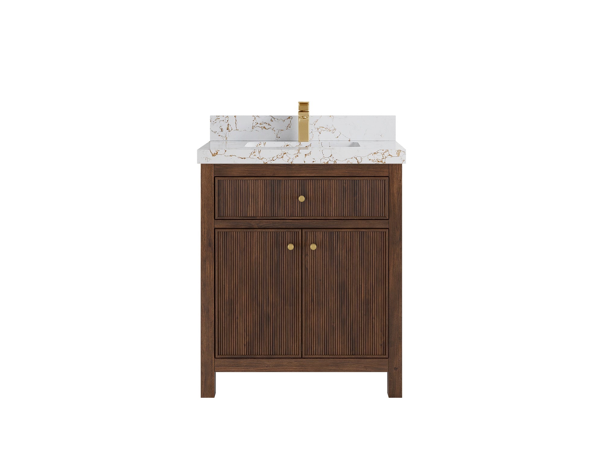 Sonoma Teak Wood 30 in. W x 22 in. D Single Sink Bathroom Vanity