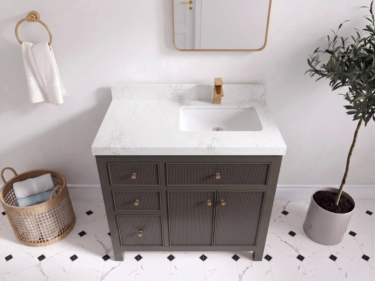 Sonoma 36 in. W x 22 in. D Right Offset Sink Bathroom Vanity