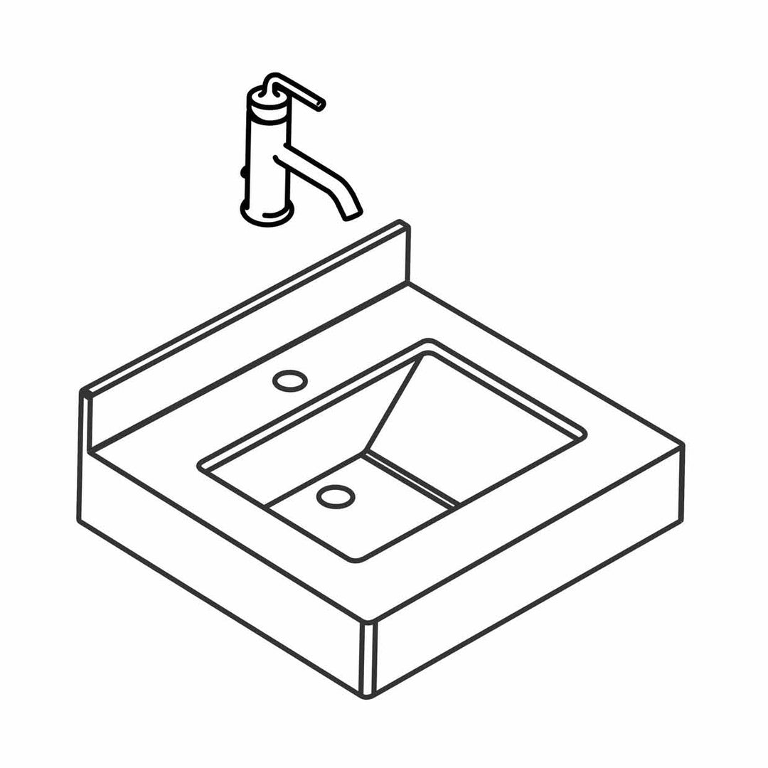 1) Single Faucet Modification for Double Sink