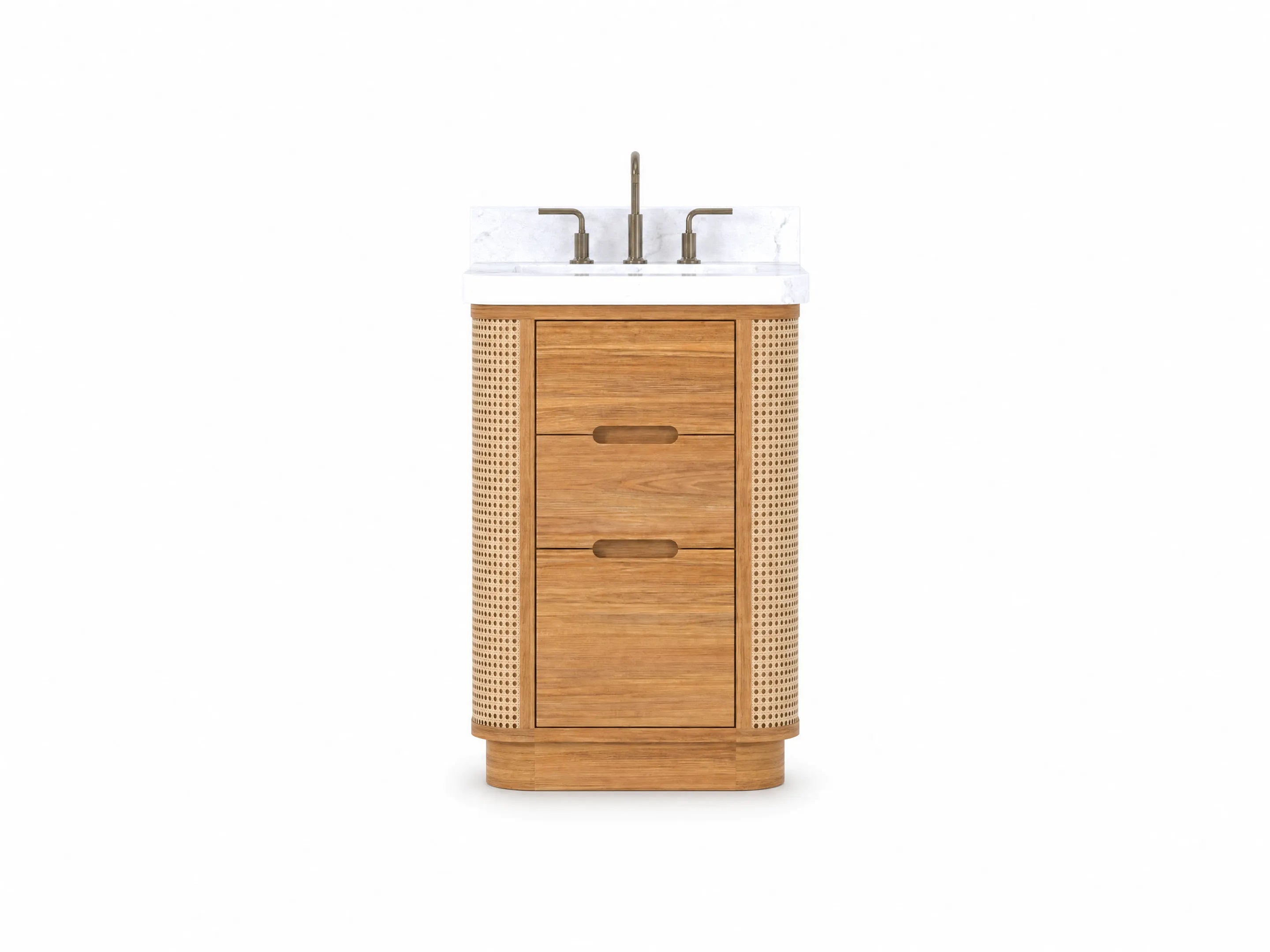 Ventura Teak Wood 24 in. W x 22 in. D Single Sink Bathroom Vanity