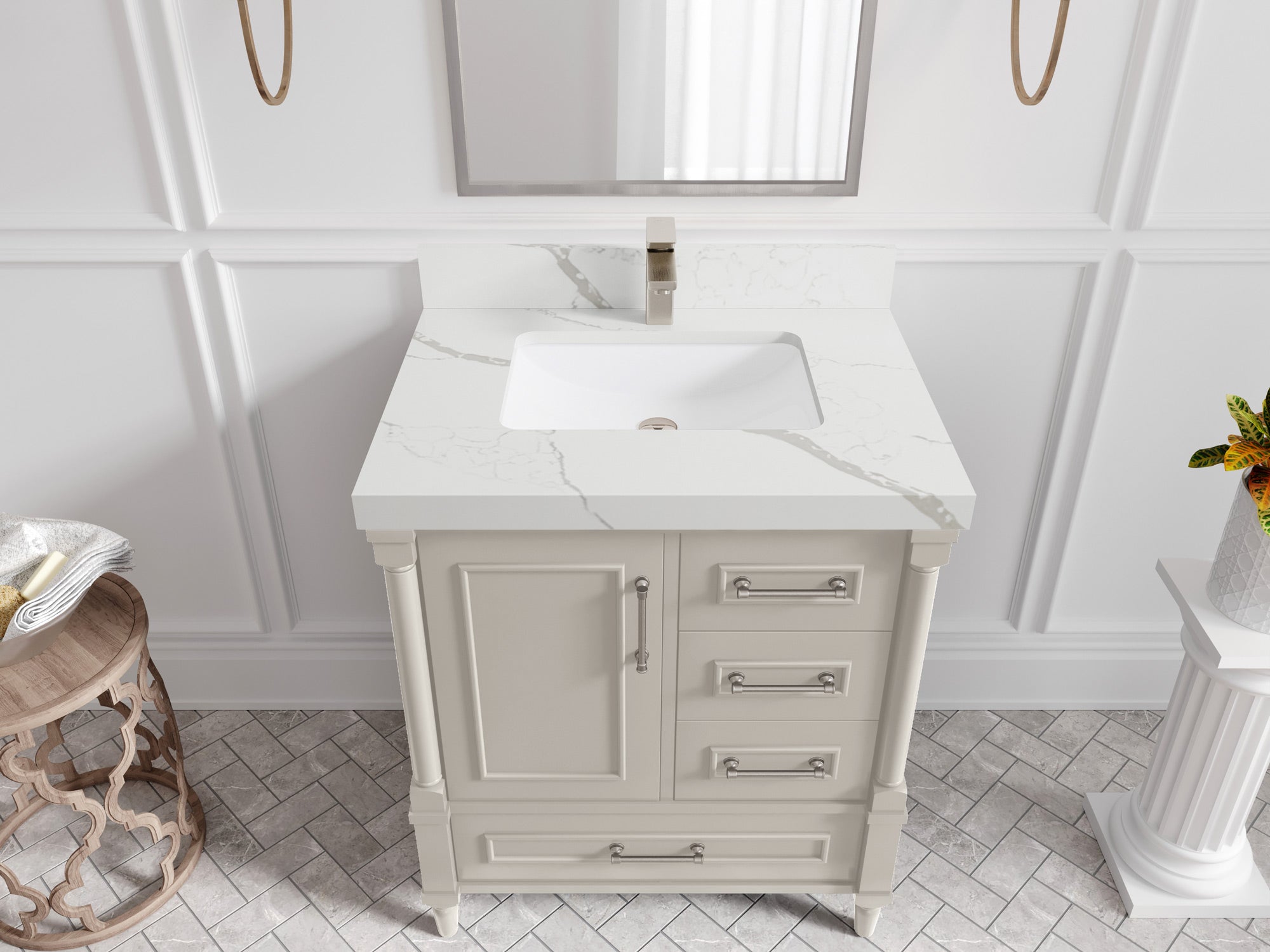 Aberdeen 30 in. W x 22 in. D Single Sink Bathroom Vanity - Willow Bath and Vanity