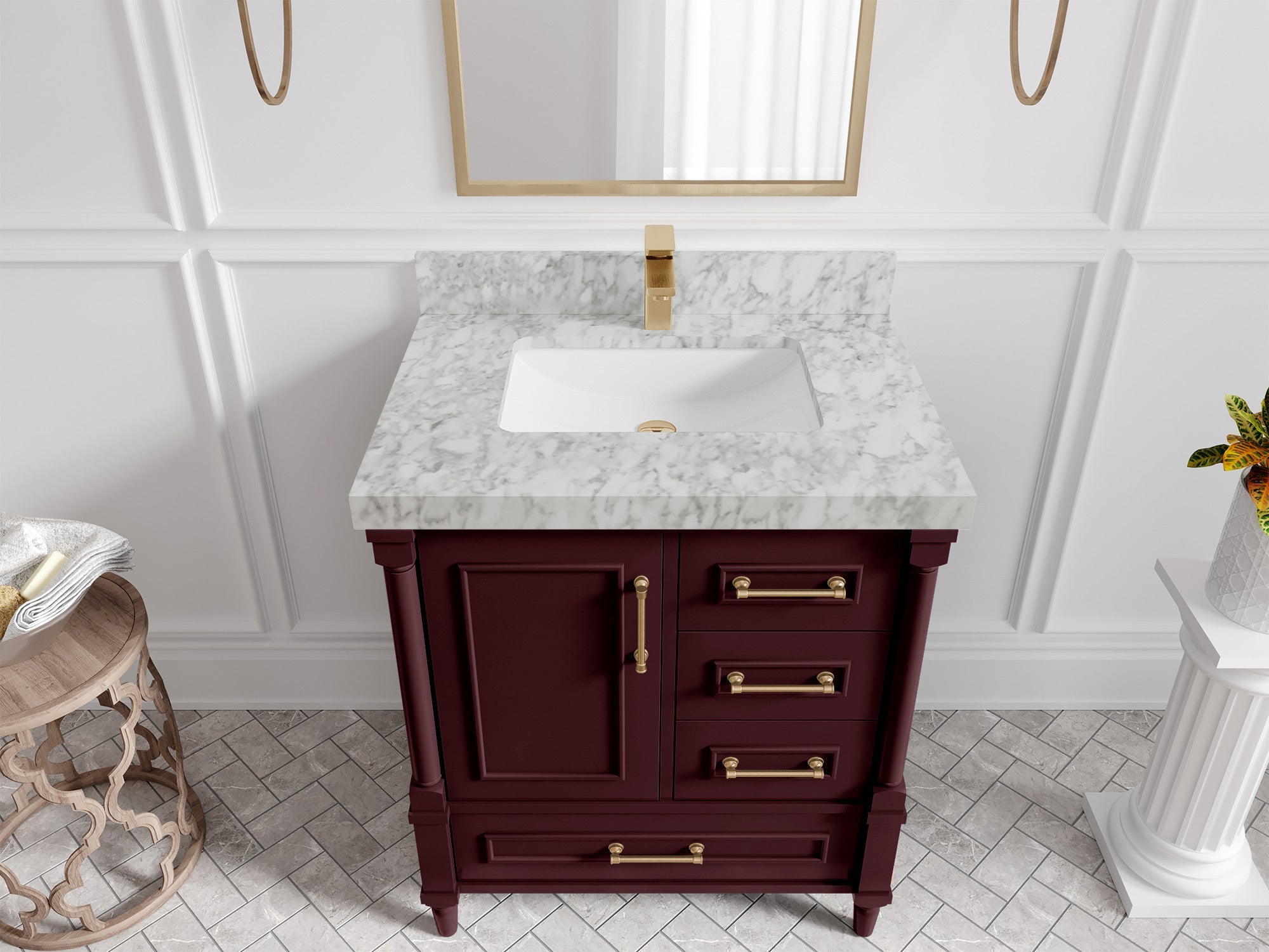 Aberdeen 30 in. W x 22 in. D Single Sink Bathroom Vanity - Willow Bath and Vanity