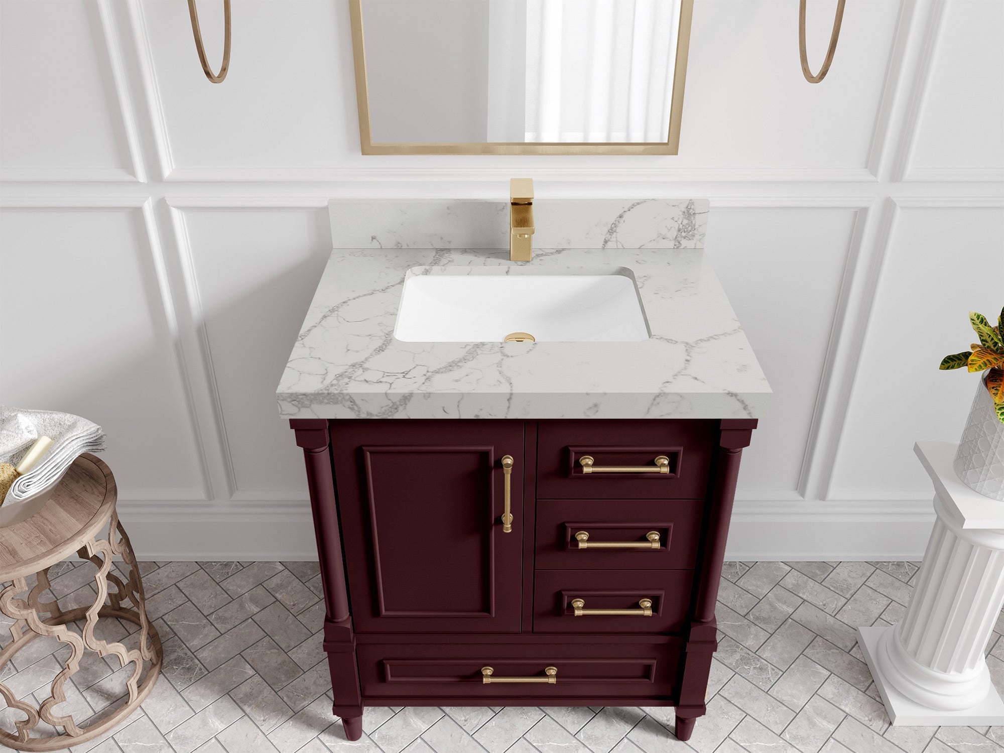Aberdeen 30 in. W x 22 in. D Single Sink Bathroom Vanity - Willow Bath and Vanity