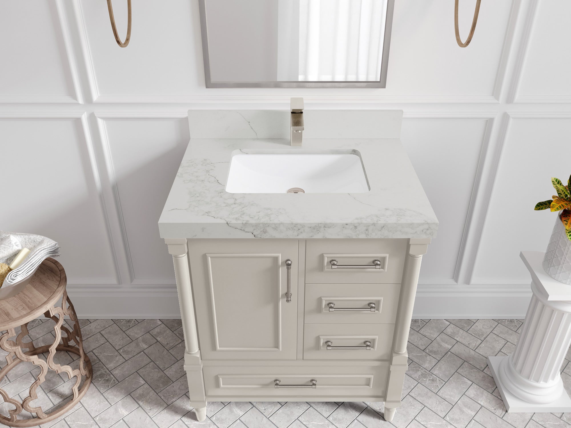 Aberdeen 30 in. W x 22 in. D Single Sink Bathroom Vanity - Willow Bath and Vanity