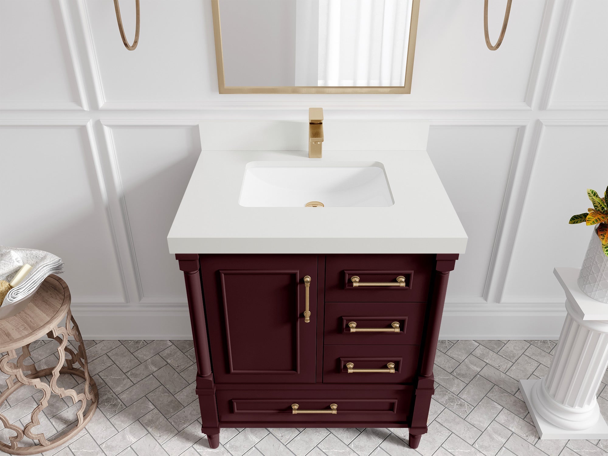 Aberdeen 30 in. W x 22 in. D Single Sink Bathroom Vanity - Willow Bath and Vanity