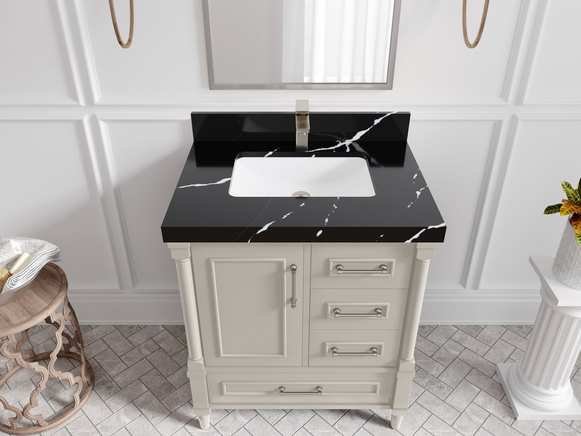 Aberdeen 30 in. W x 22 in. D Single Sink Bathroom Vanity - Willow Bath and Vanity
