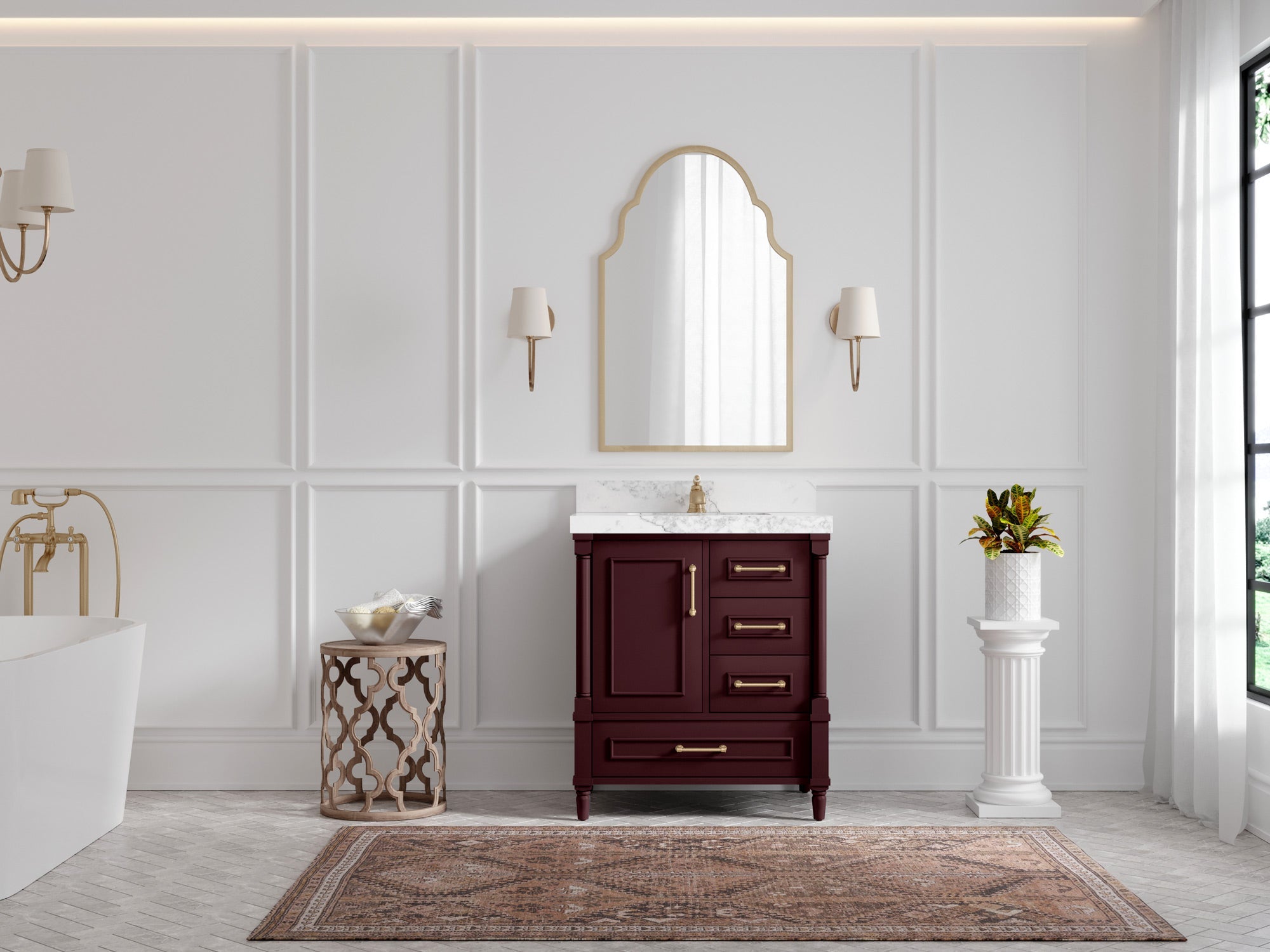 Aberdeen 30 in. W x 22 in. D Single Sink Bathroom Vanity - Willow Bath and Vanity