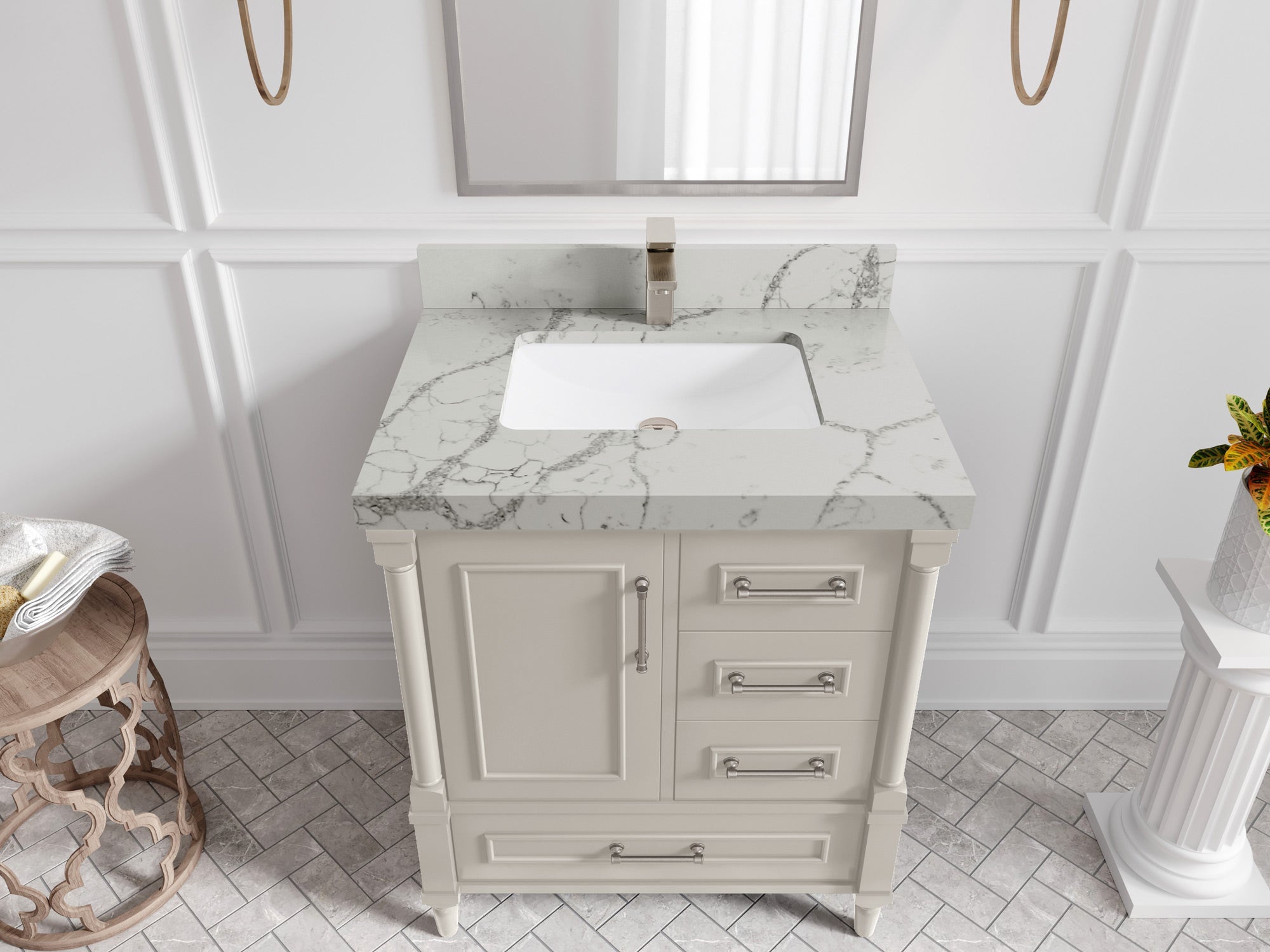 Aberdeen 30 in. W x 22 in. D Single Sink Bathroom Vanity - Willow Bath and Vanity