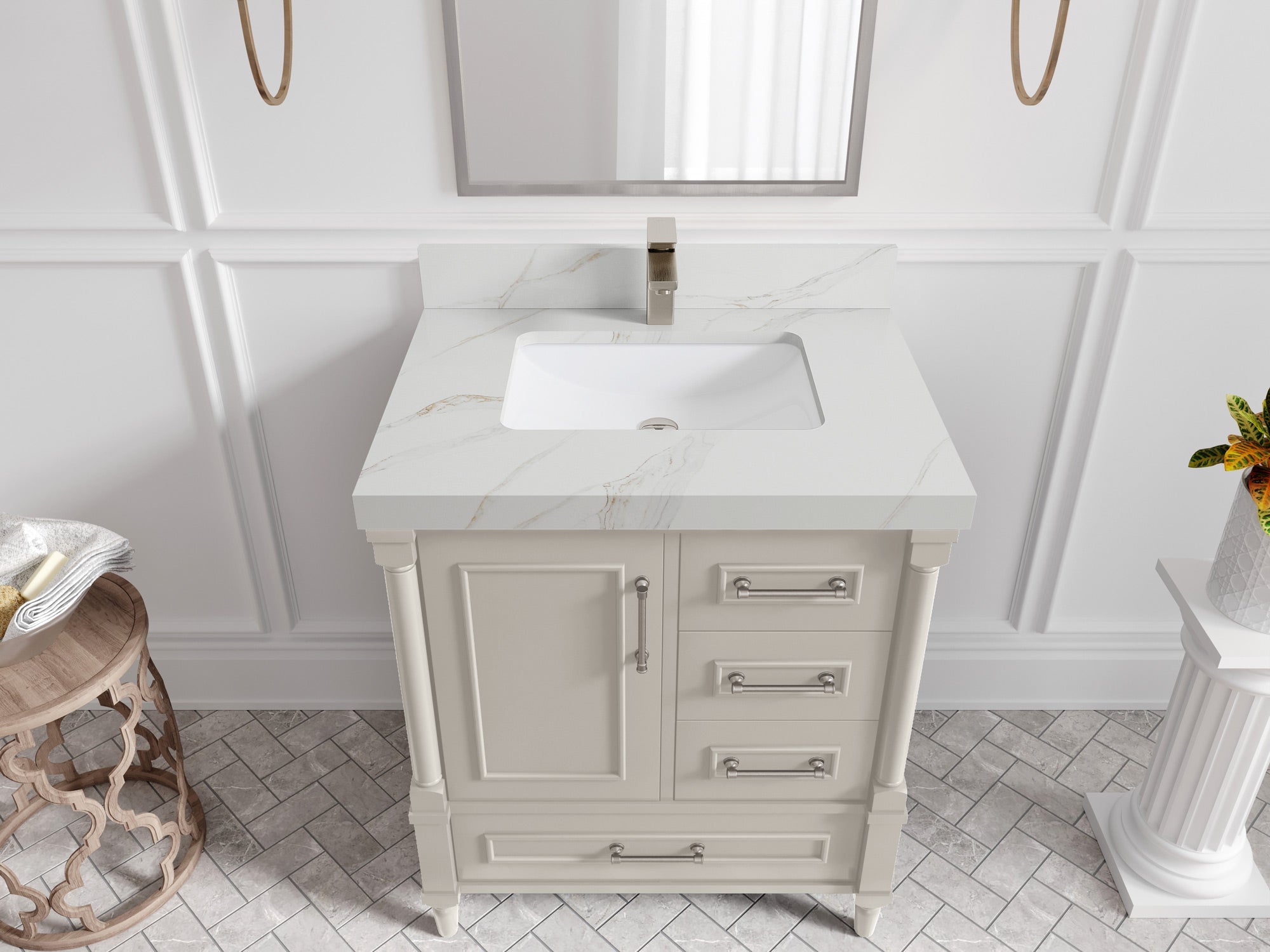 Aberdeen 30 in. W x 22 in. D Single Sink Bathroom Vanity - Willow Bath and Vanity