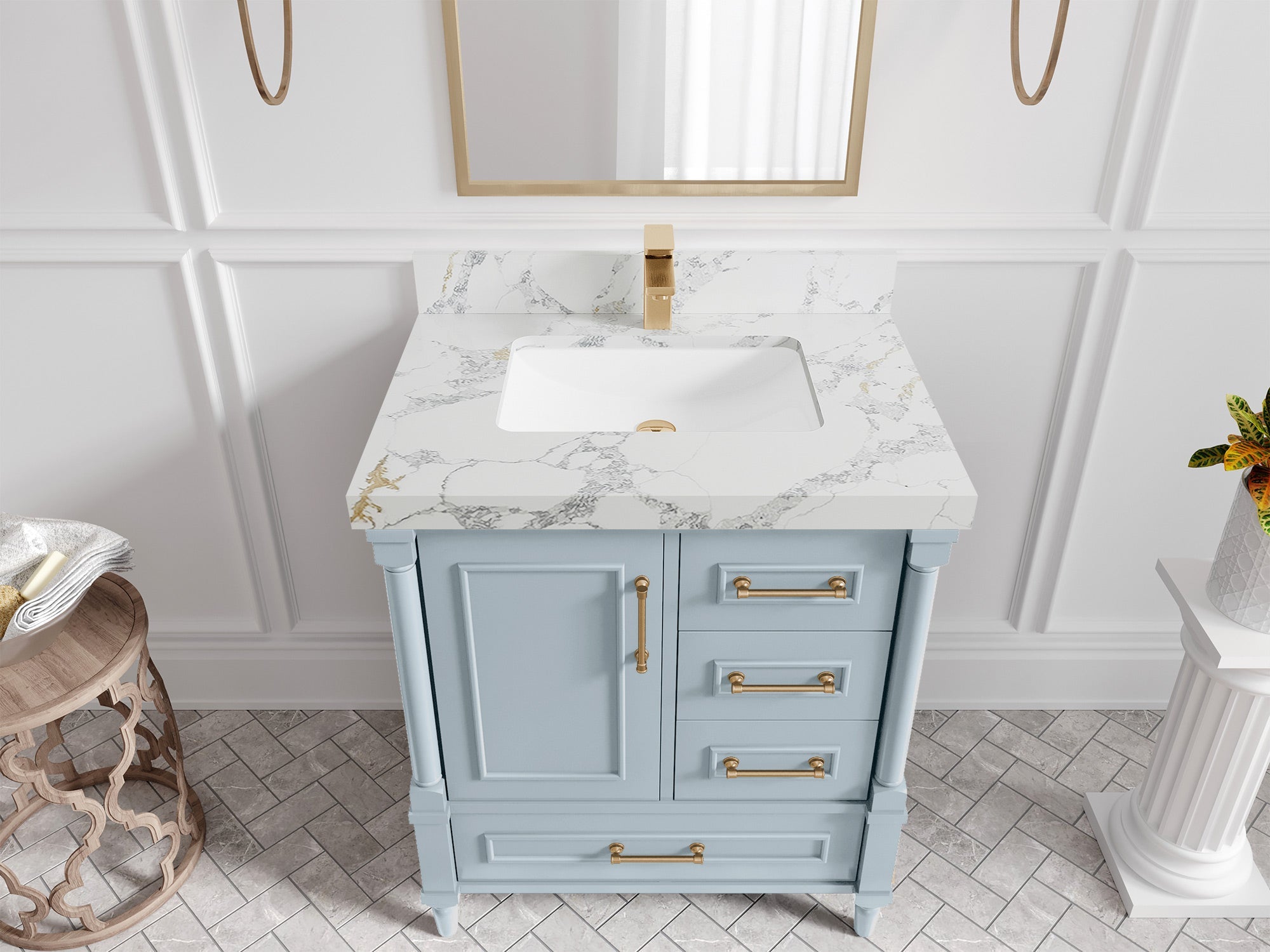 Aberdeen 30 in. W x 22 in. D Single Sink Bathroom Vanity - Willow Bath and Vanity