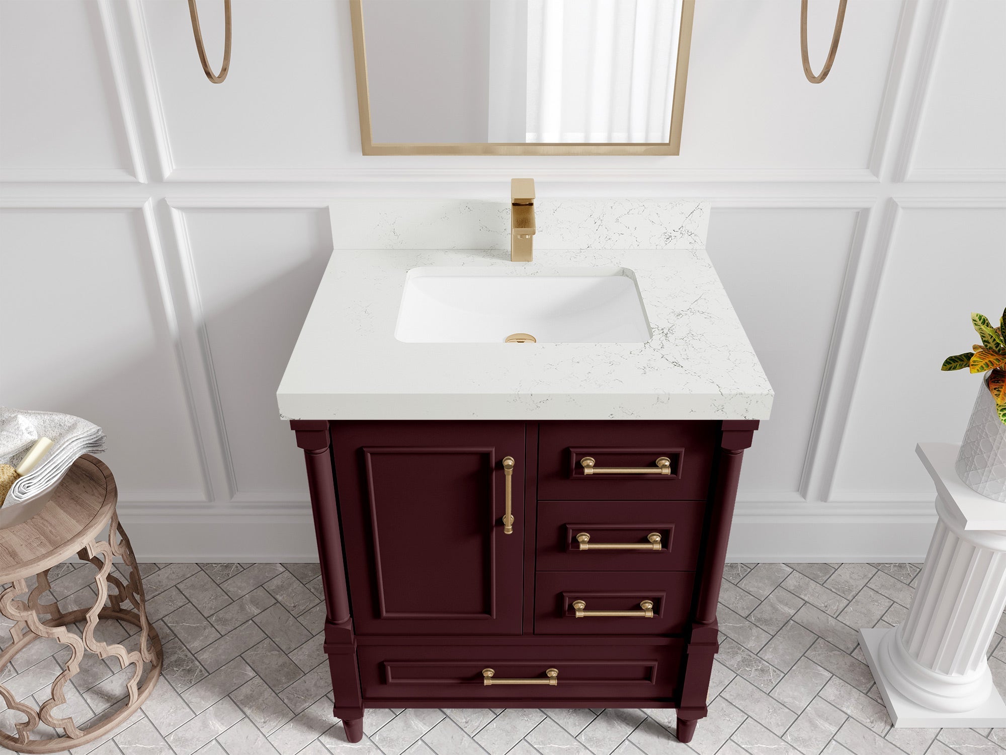 Aberdeen 30 in. W x 22 in. D Single Sink Bathroom Vanity - Willow Bath and Vanity