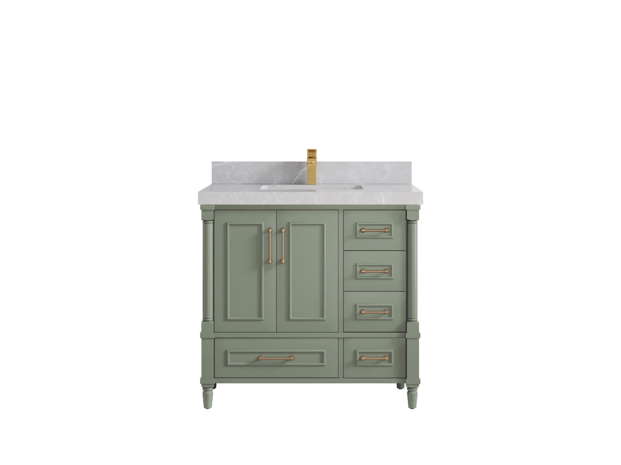 Aberdeen 36 in. W x 22 in. D Center Sink Bathroom Vanity - Willow Bath and Vanity