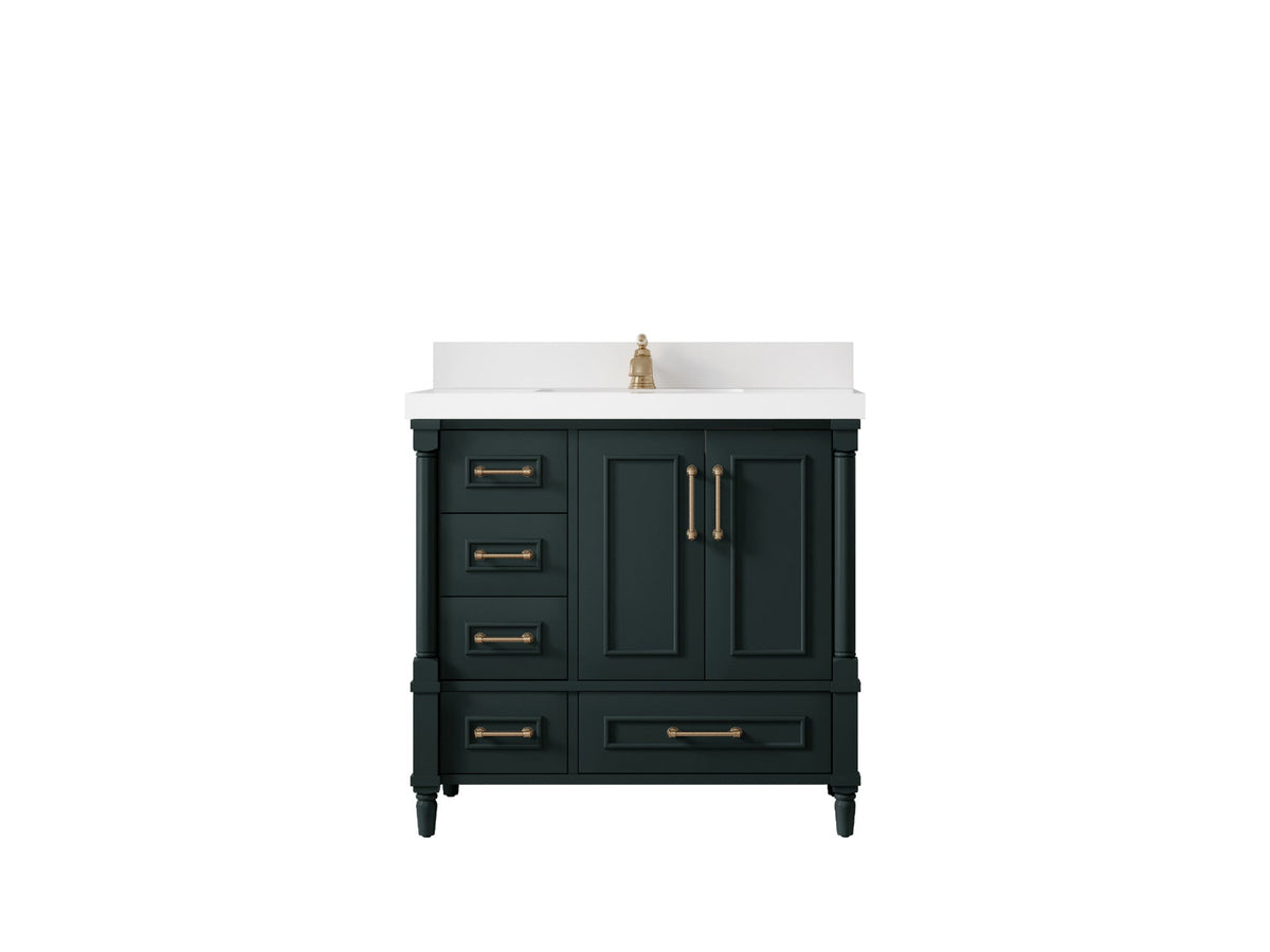 Aberdeen 36 in. W x 22 in. D Center Sink Bathroom Vanity - Willow Bath and Vanity