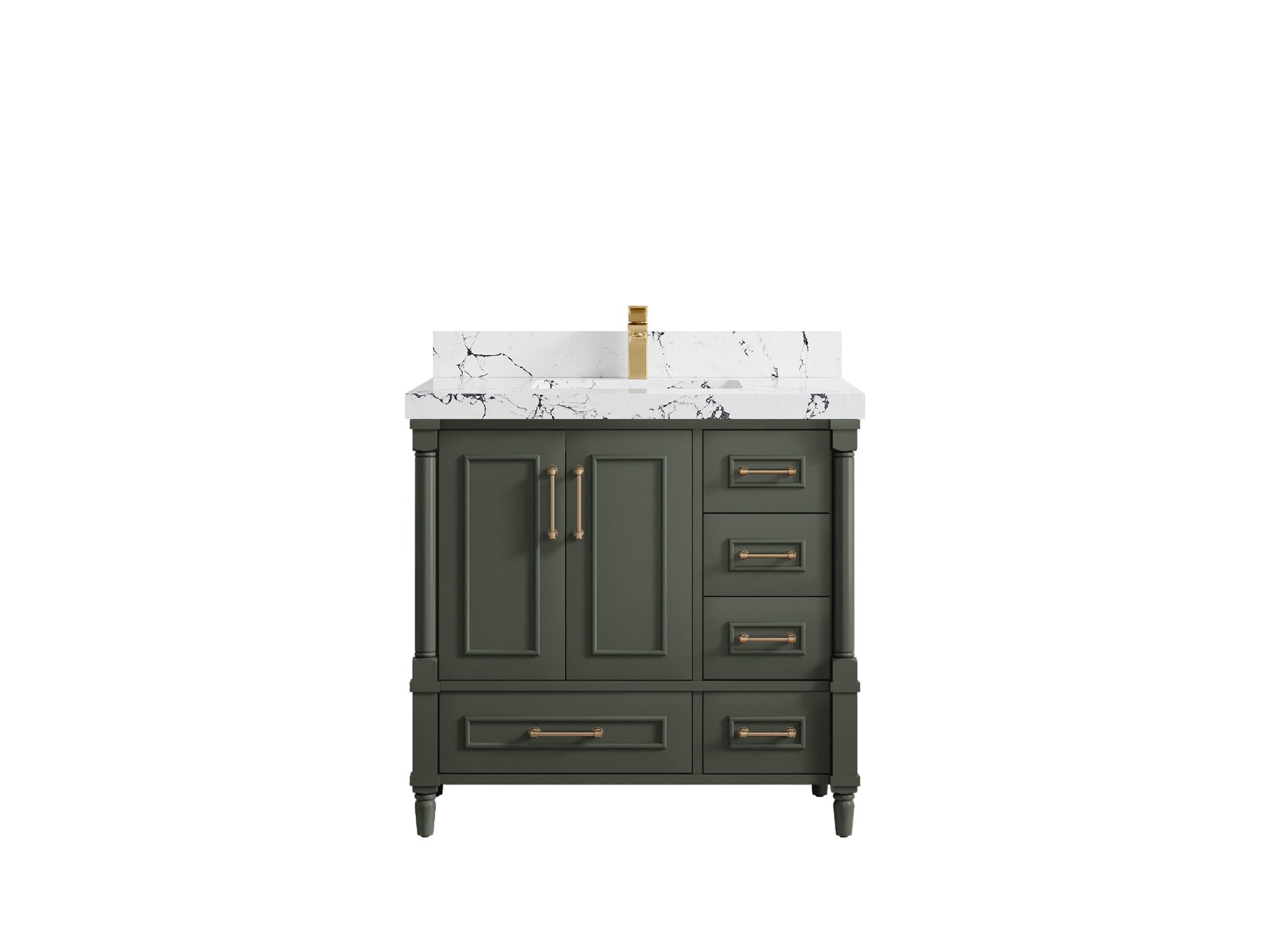 Aberdeen 36 in. W x 22 in. D Center Sink Bathroom Vanity - Willow Bath and Vanity