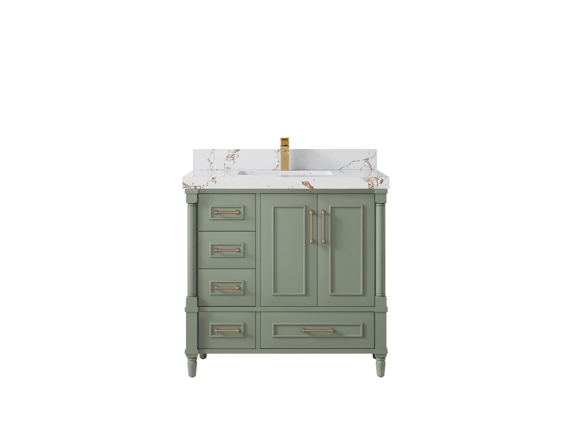 Aberdeen 36 in. W x 22 in. D Center Sink Bathroom Vanity - Willow Bath and Vanity