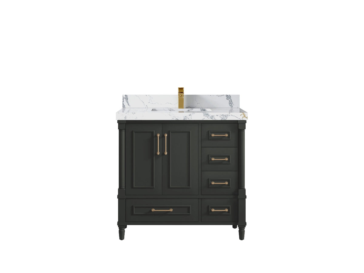 Aberdeen 36 in. W x 22 in. D Center Sink Bathroom Vanity - Willow Bath and Vanity