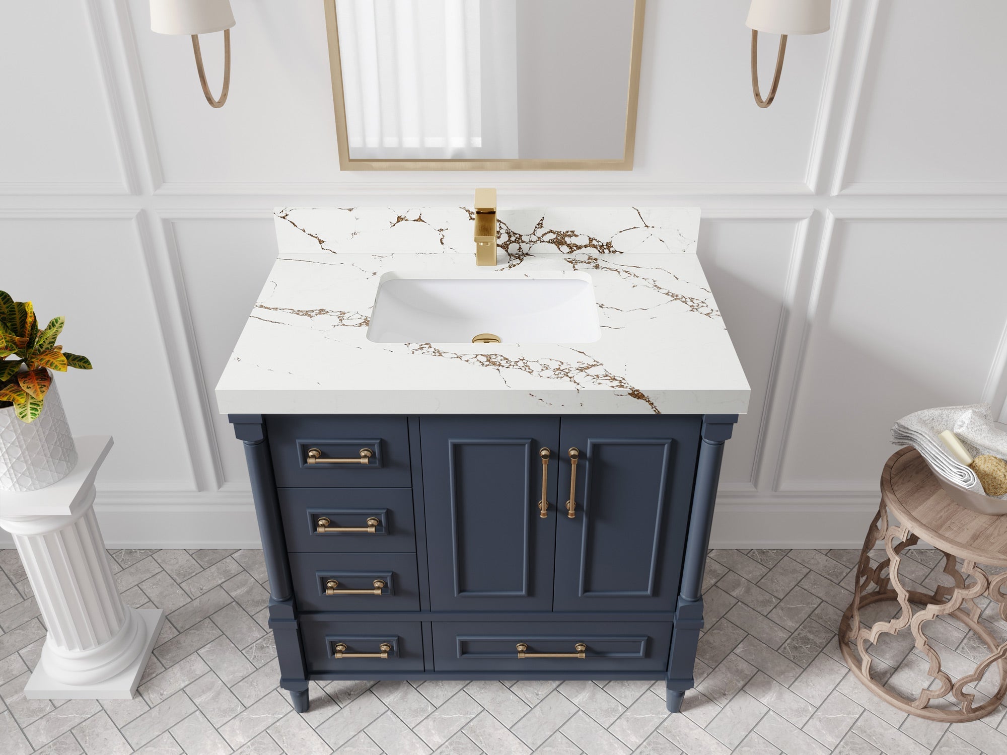 Aberdeen 36 in. W x 22 in. D Center Sink Bathroom Vanity - Willow Bath and Vanity